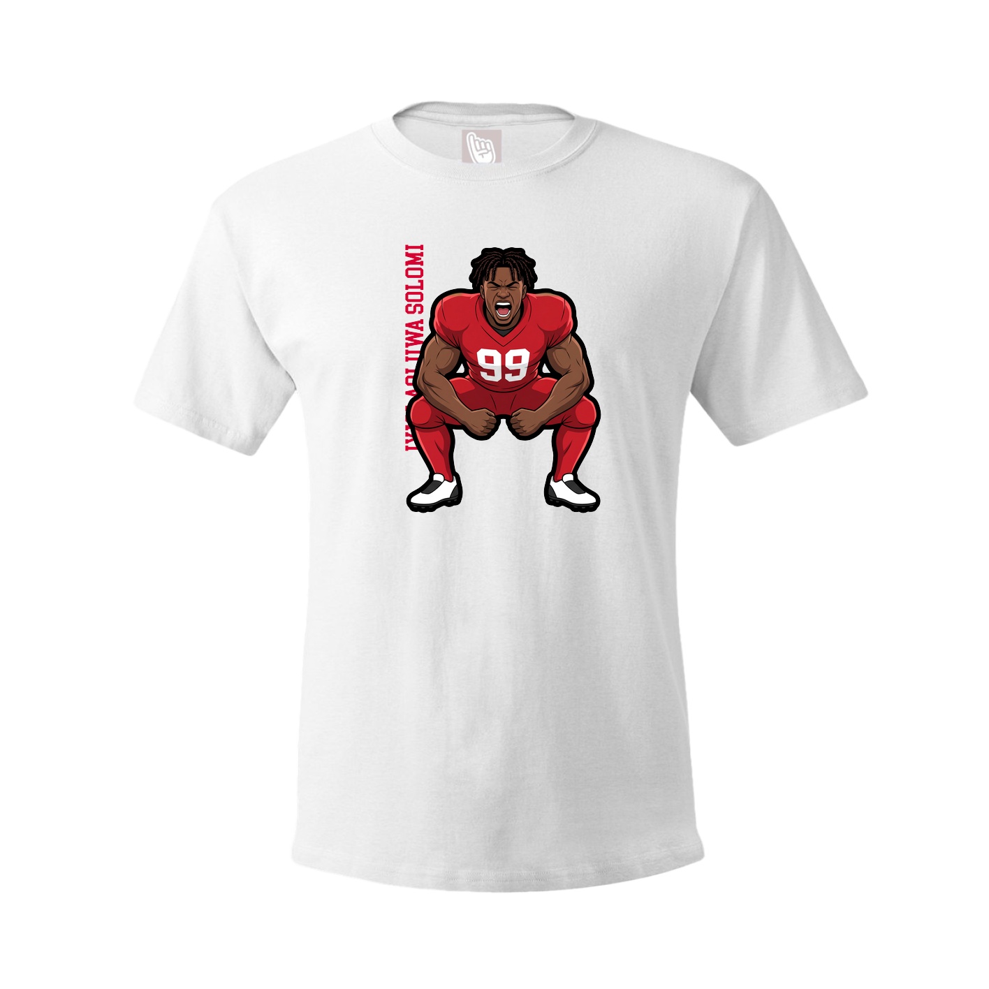 Tee — Name Vertical in White