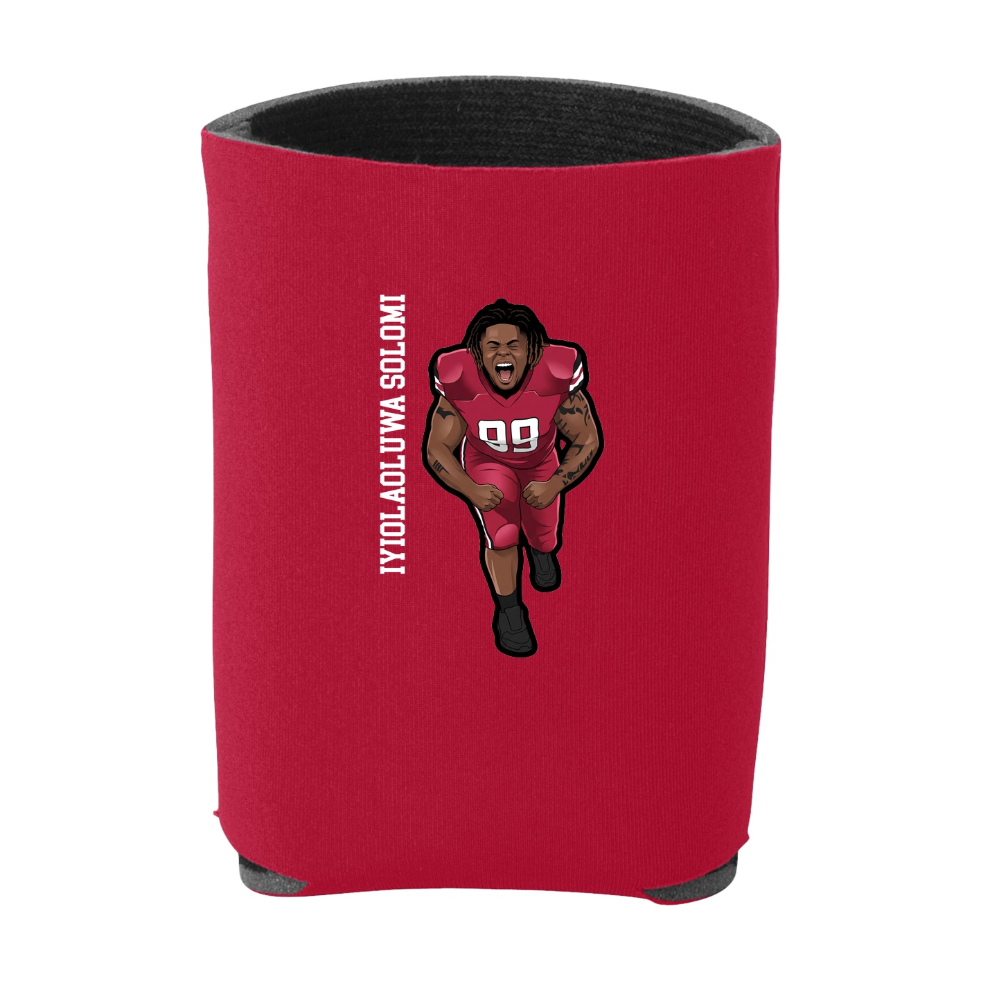 Can Holder — Name Vertical in Red