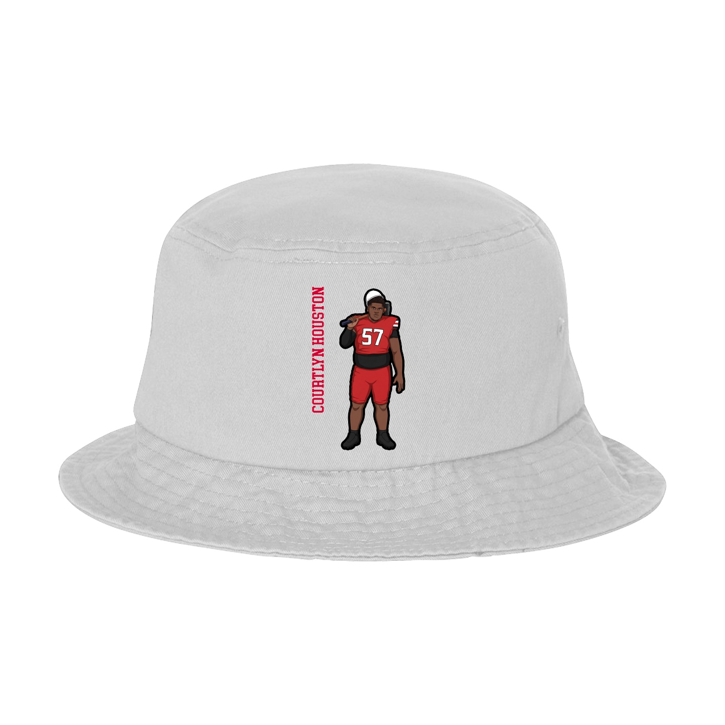 Bucket Cap — Name Vertical in White