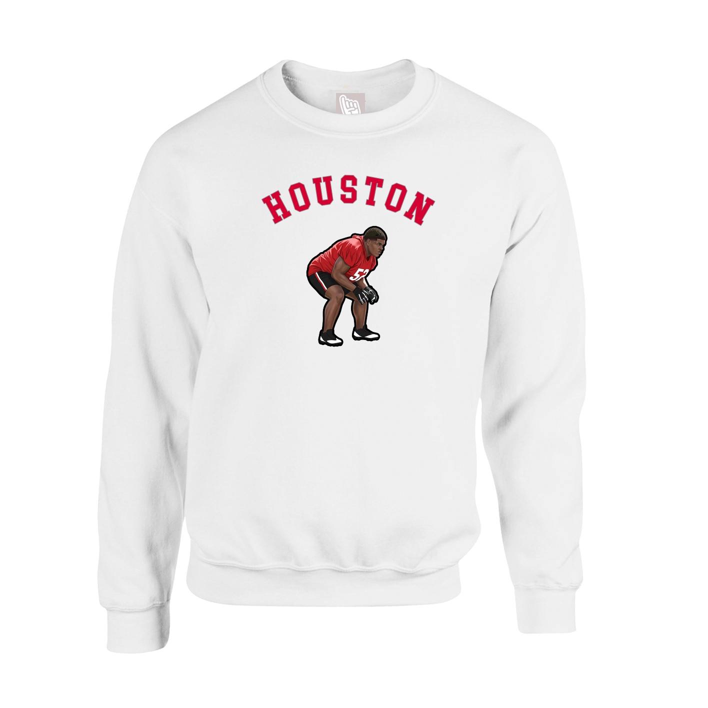 Fleece Crew — Shirsey Arch in White