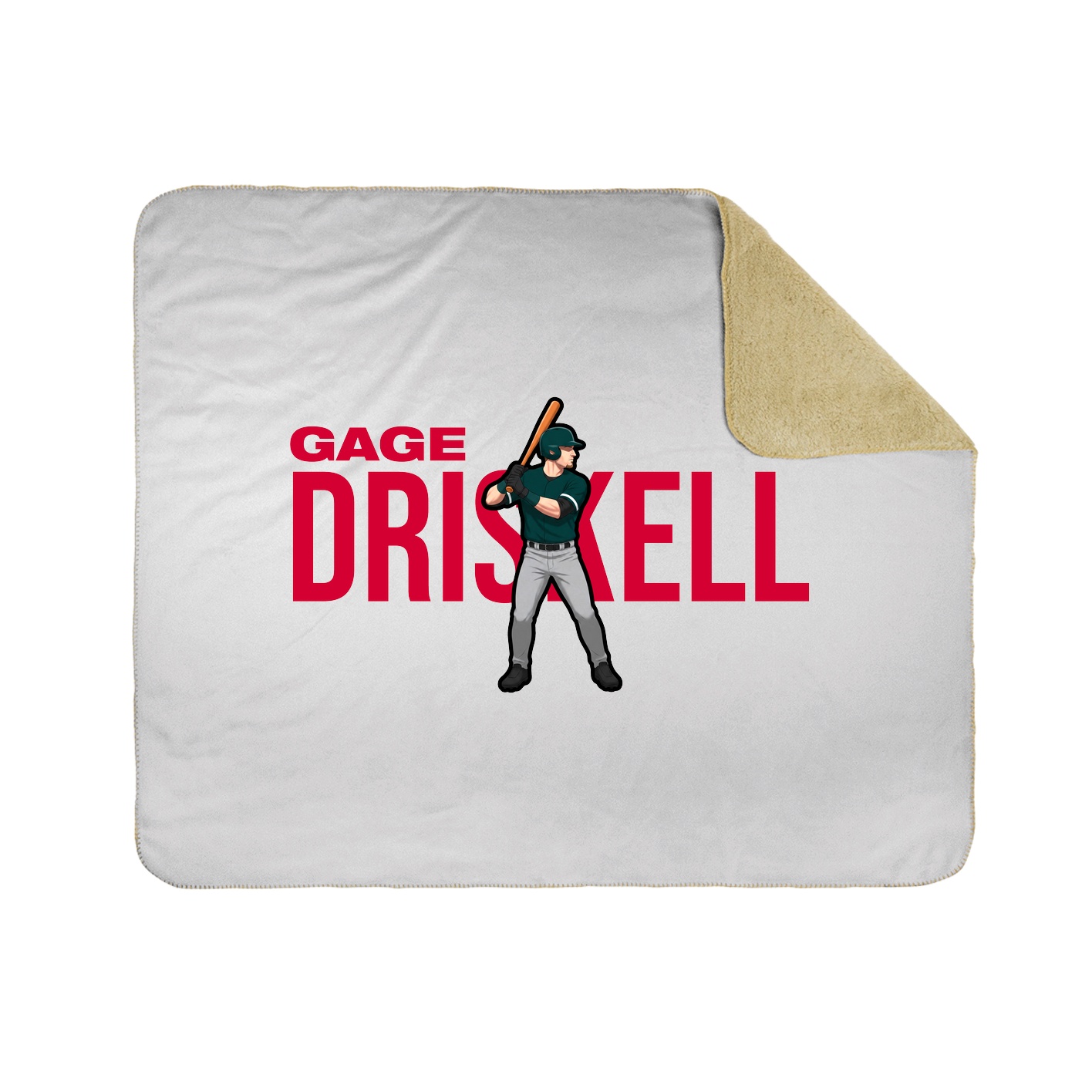 Throw Blanket — Player Name in White