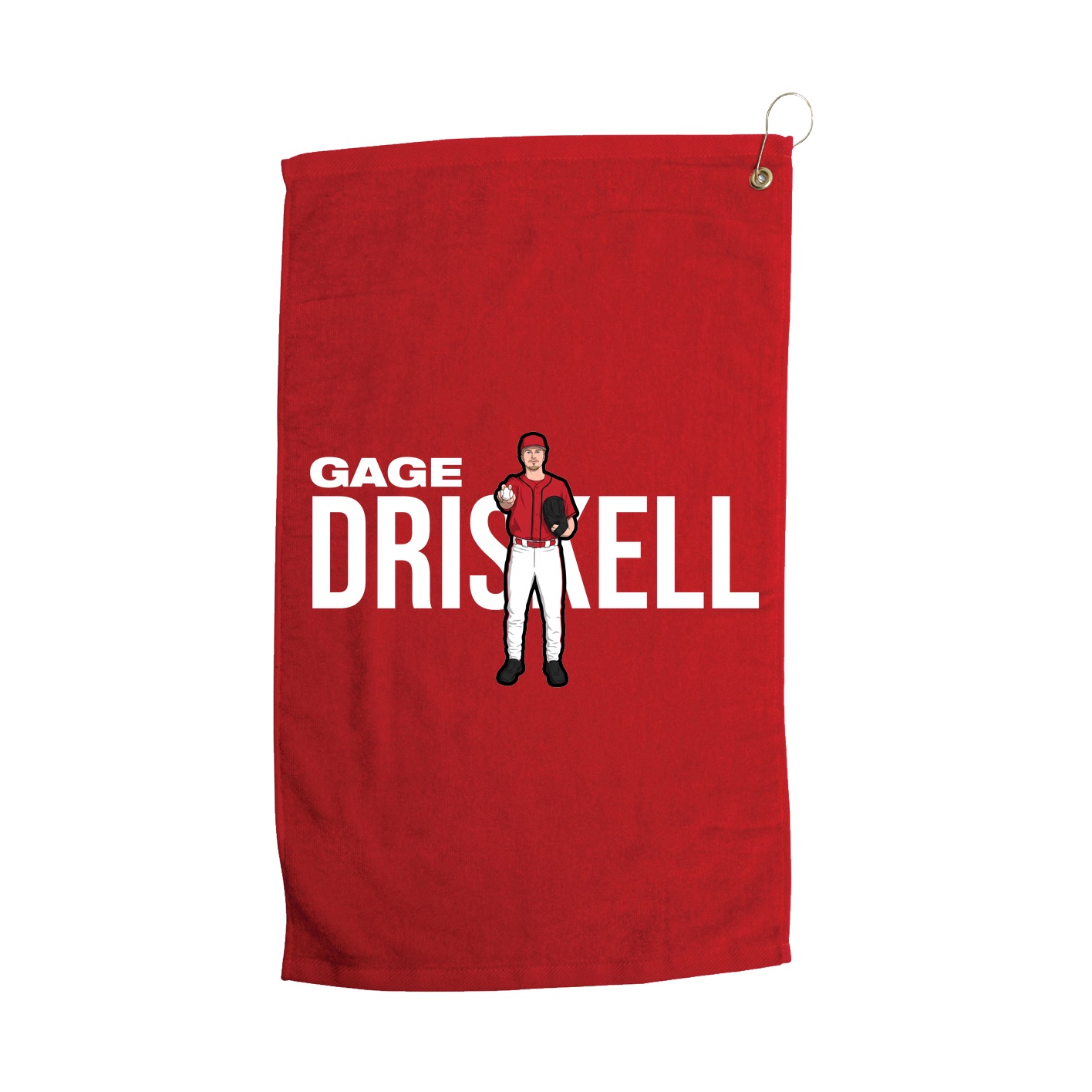 Golf Towel — Player Name in Red