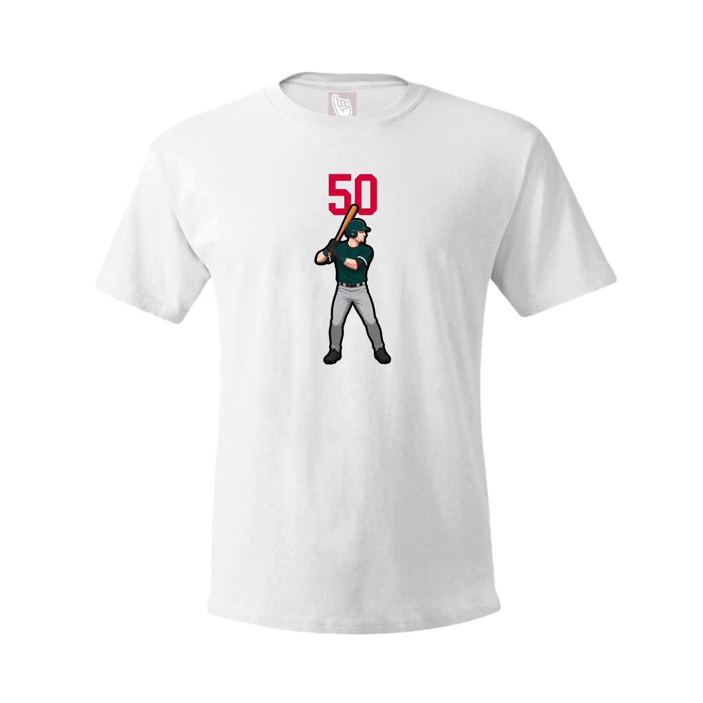 Youth Tee — Number Top in White