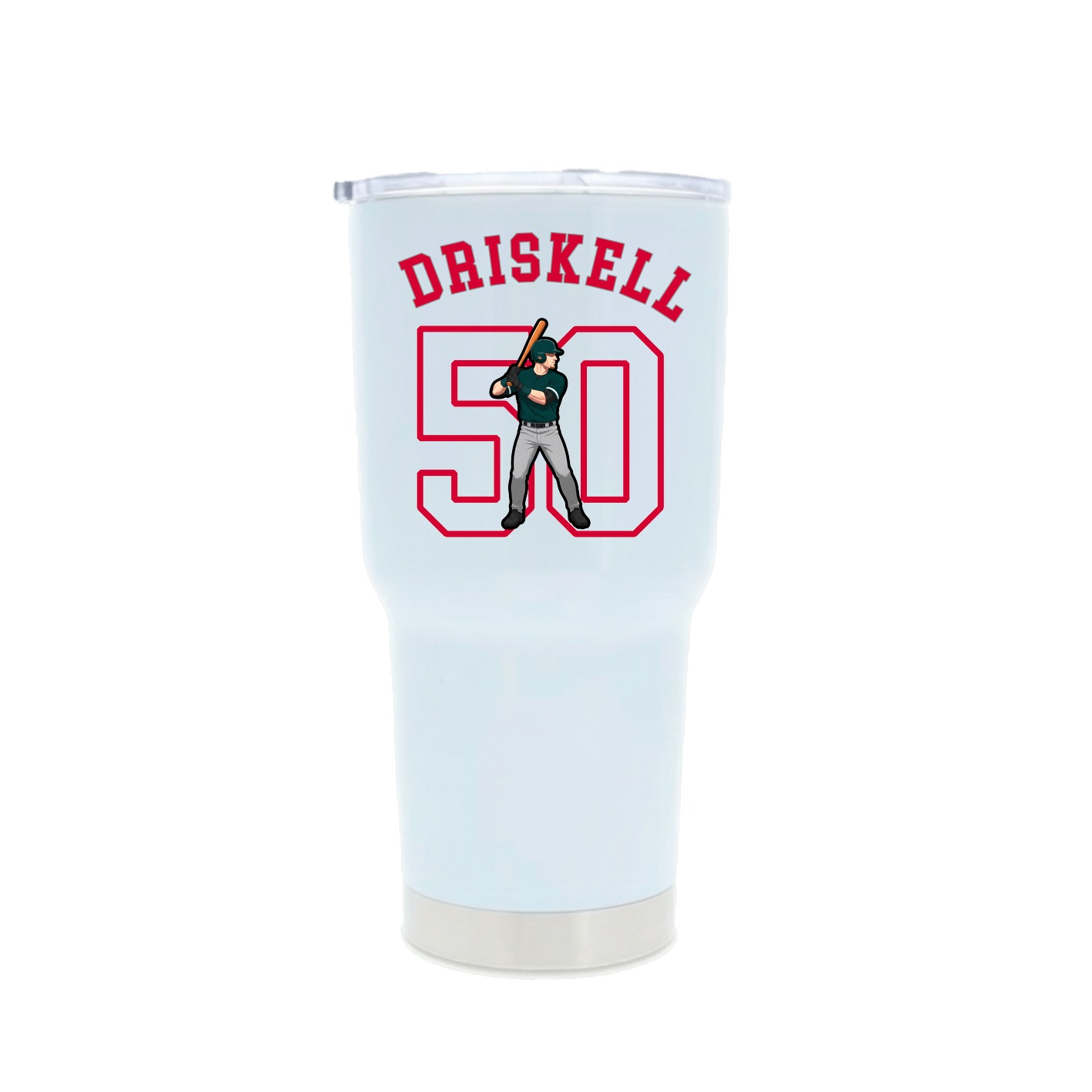 30oz Stainless Steel Tumbler — Shirsey Arch in White