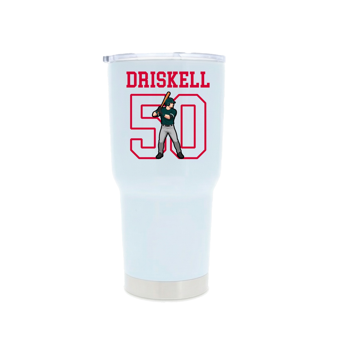 30oz Stainless Steel Tumbler — Shirsey in White
