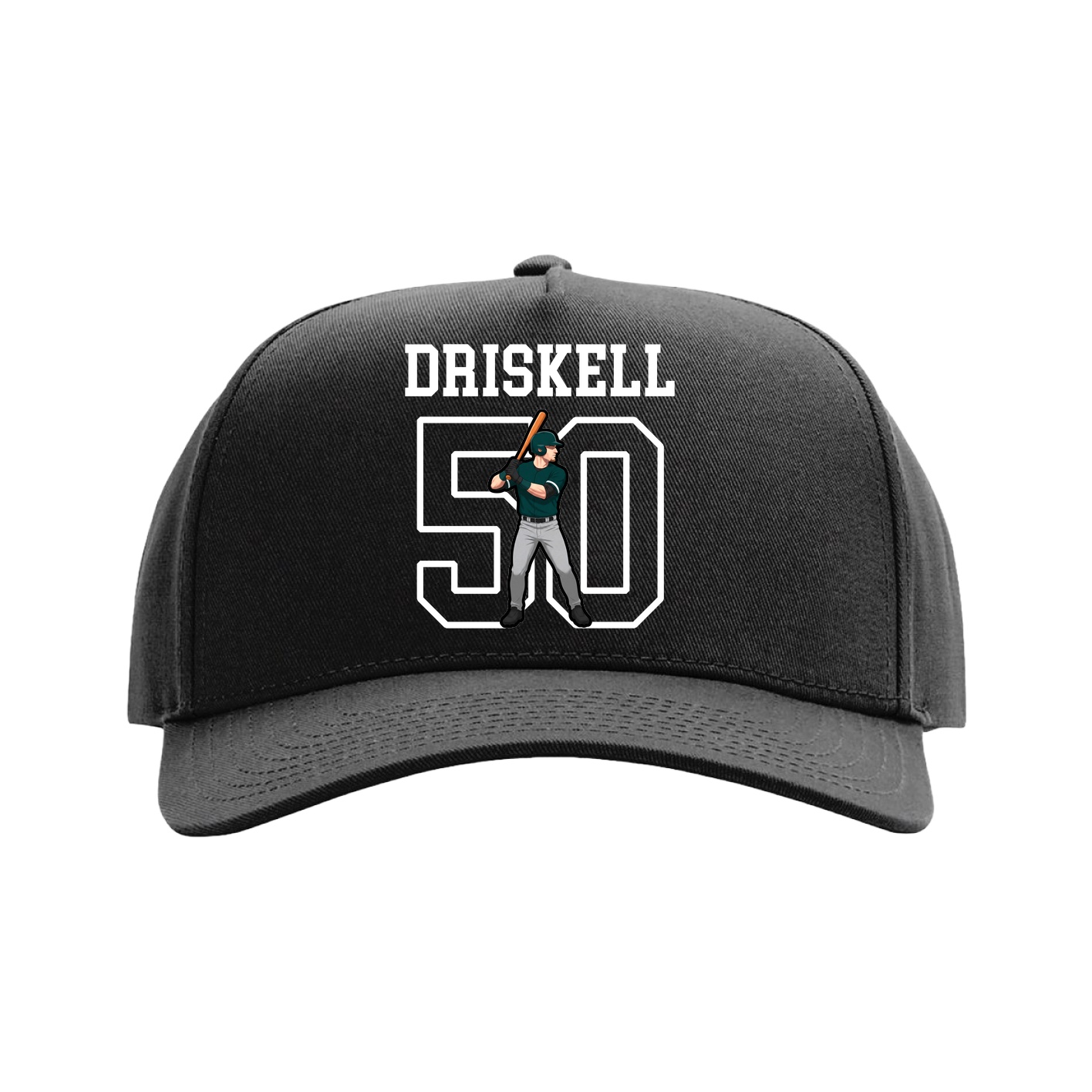 Full Fabric Five-Panel Champ Cap — Shirsey in Black