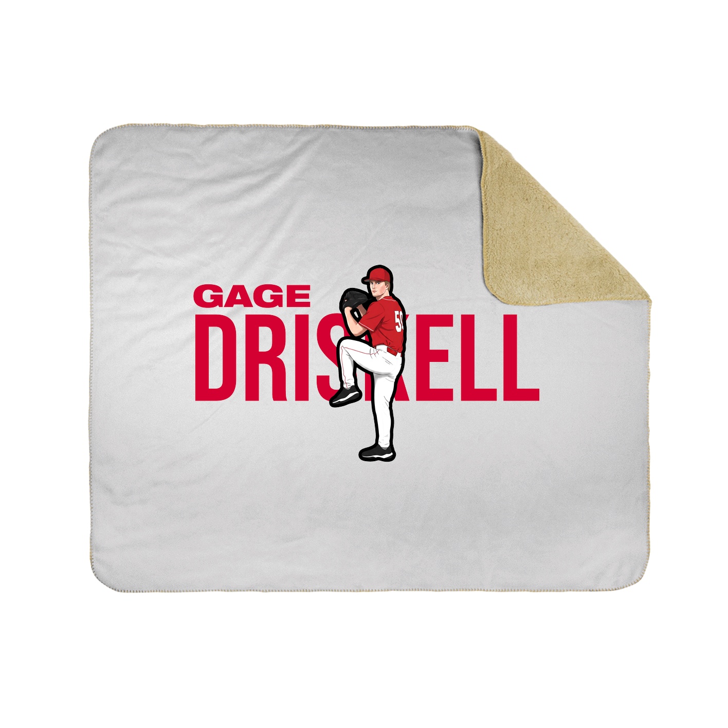 Throw Blanket — Player Name in White