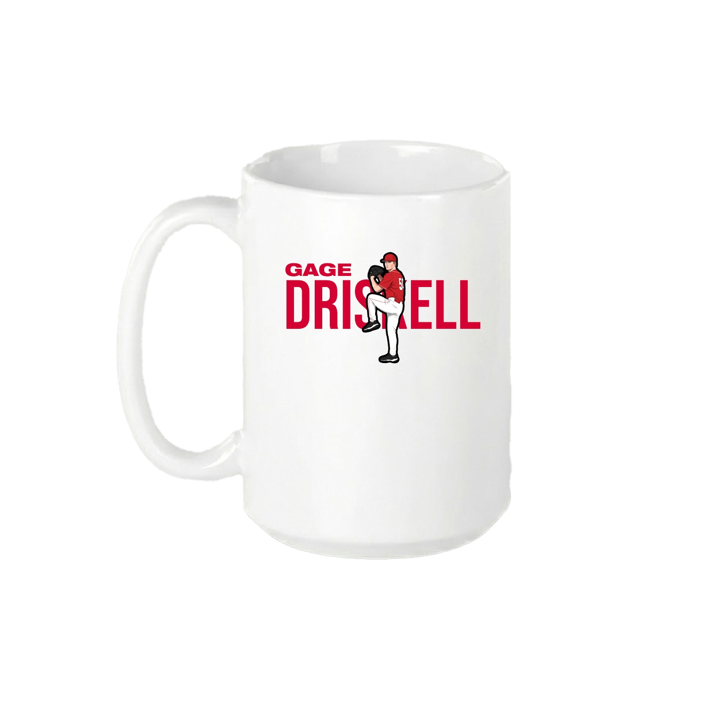 15oz Coffee Mug — Player Name in White