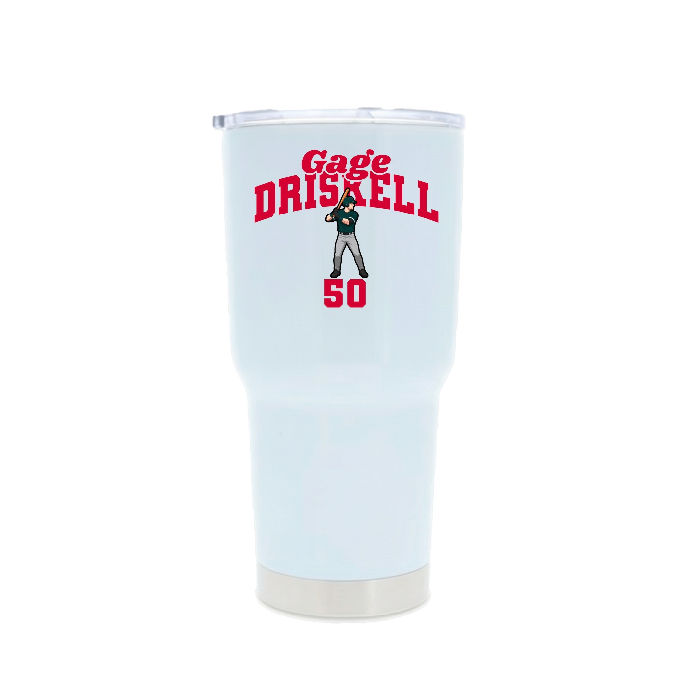 30oz Stainless Steel Tumbler — Signature Arch in White