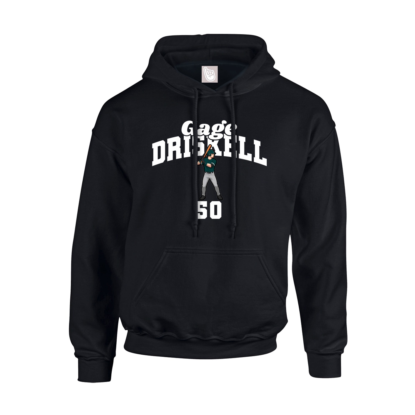 Youth Hoodie — Signature Arch in Black