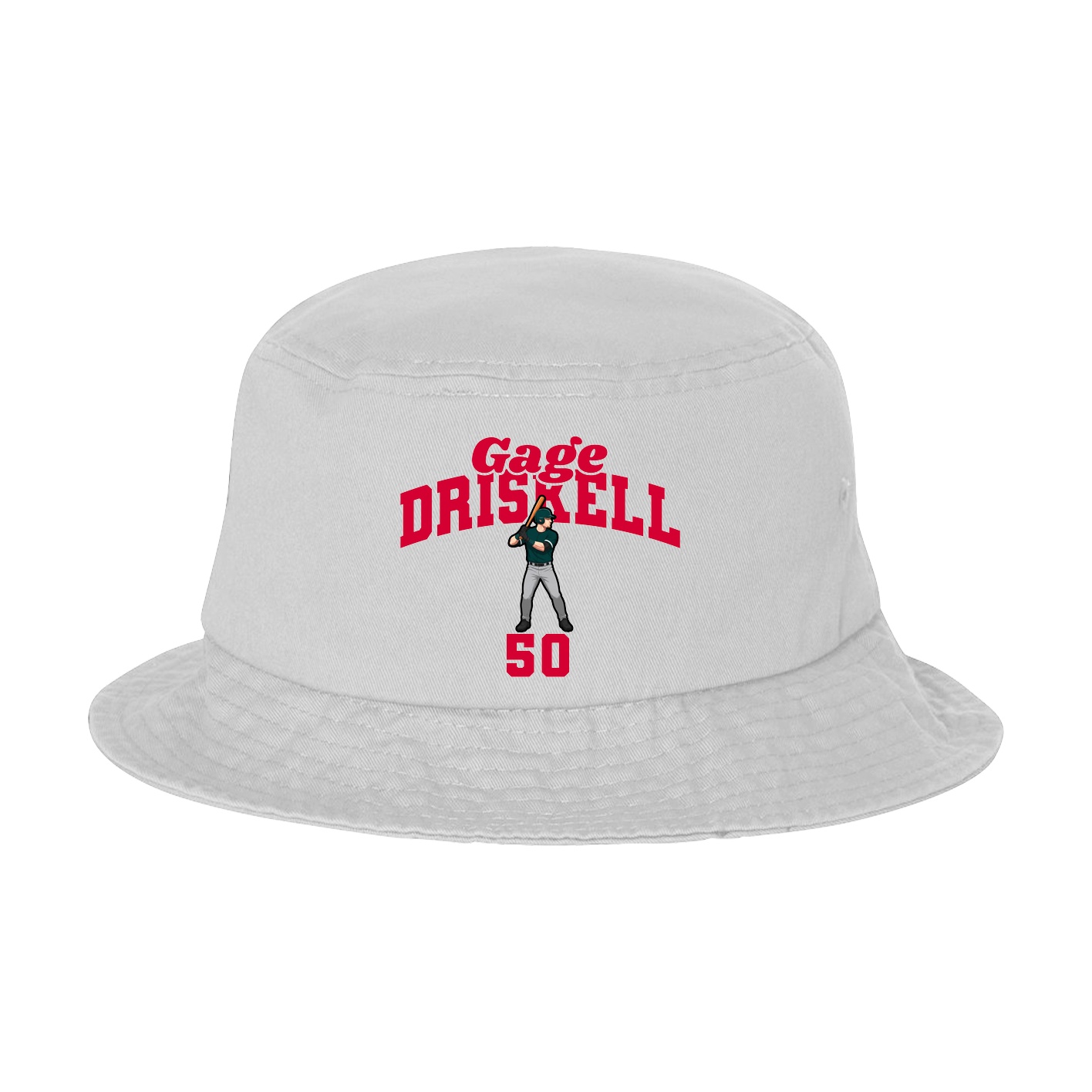 Bucket Cap — Signature Arch in White