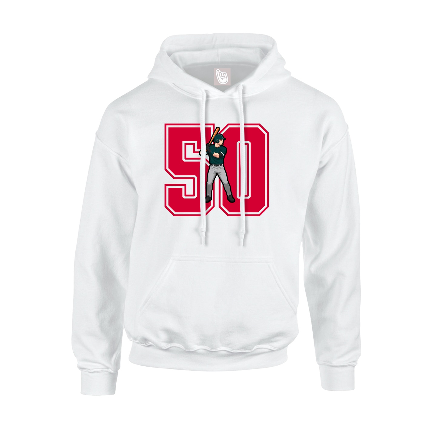 Youth Hoodie — Number in White