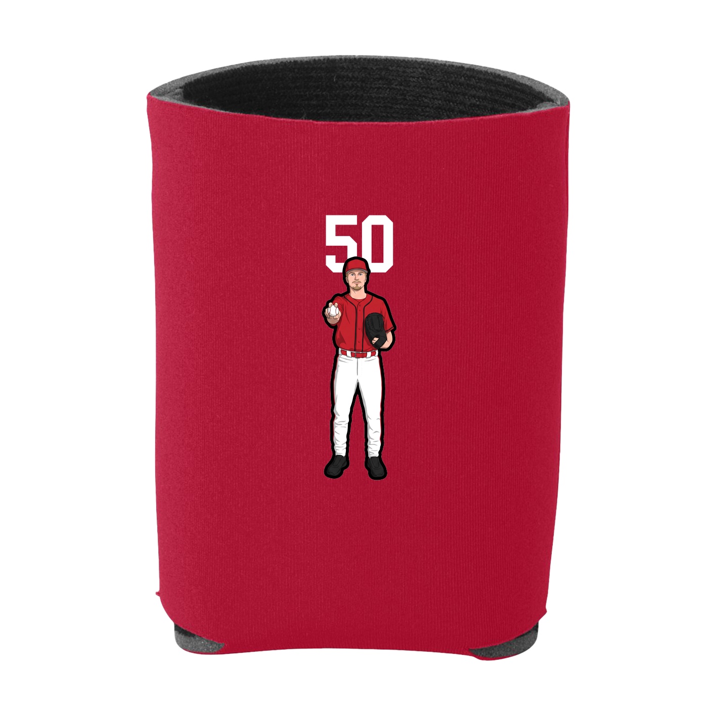 Can Holder — Number Top in Red