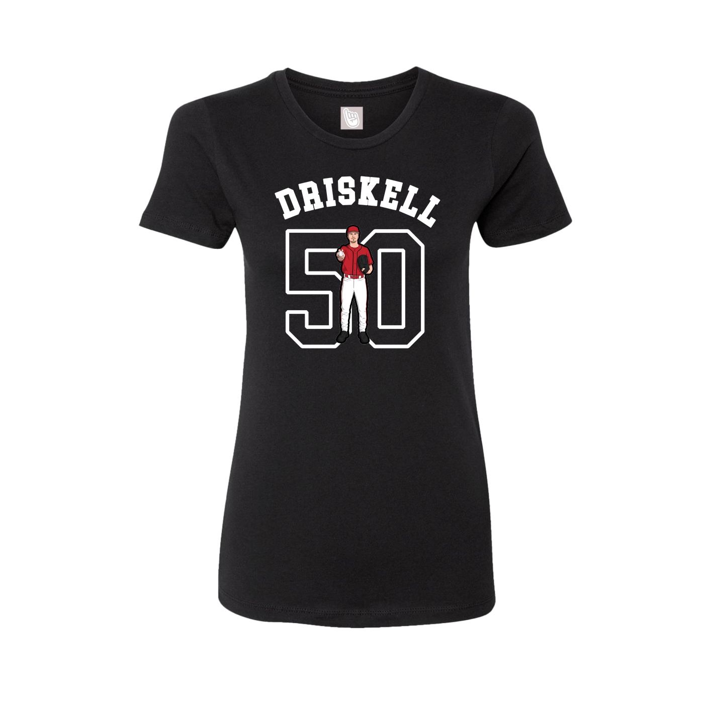 Fitted Women's Tee — Shirsey Arch in Black
