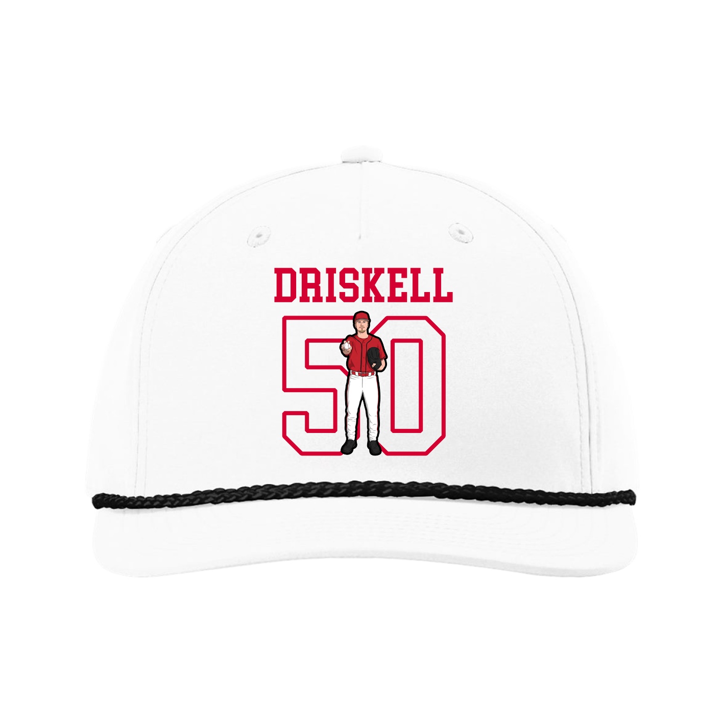 Five-Panel Classic Rope Cap — Shirsey in White