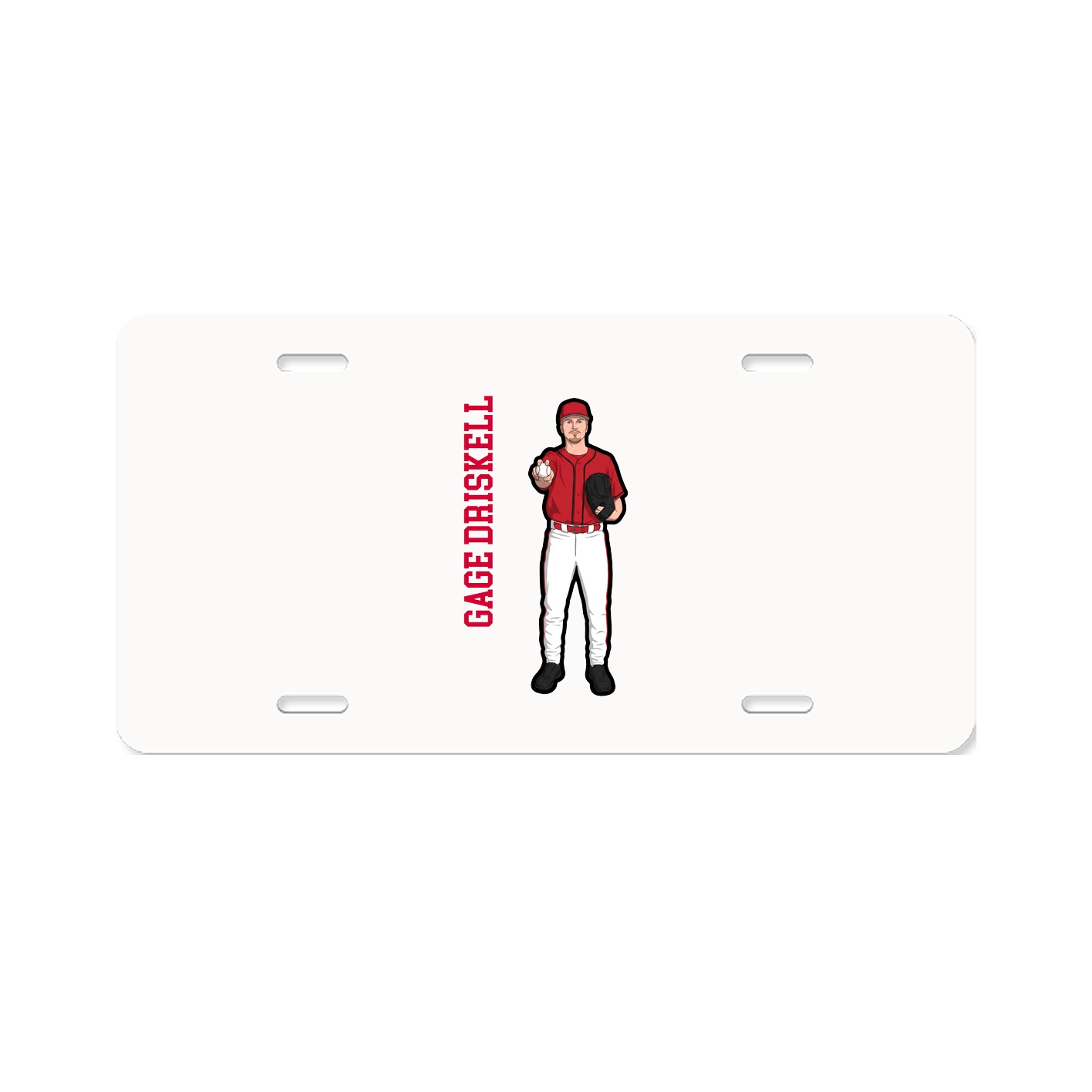 License Plate — Name Vertical in Classic
