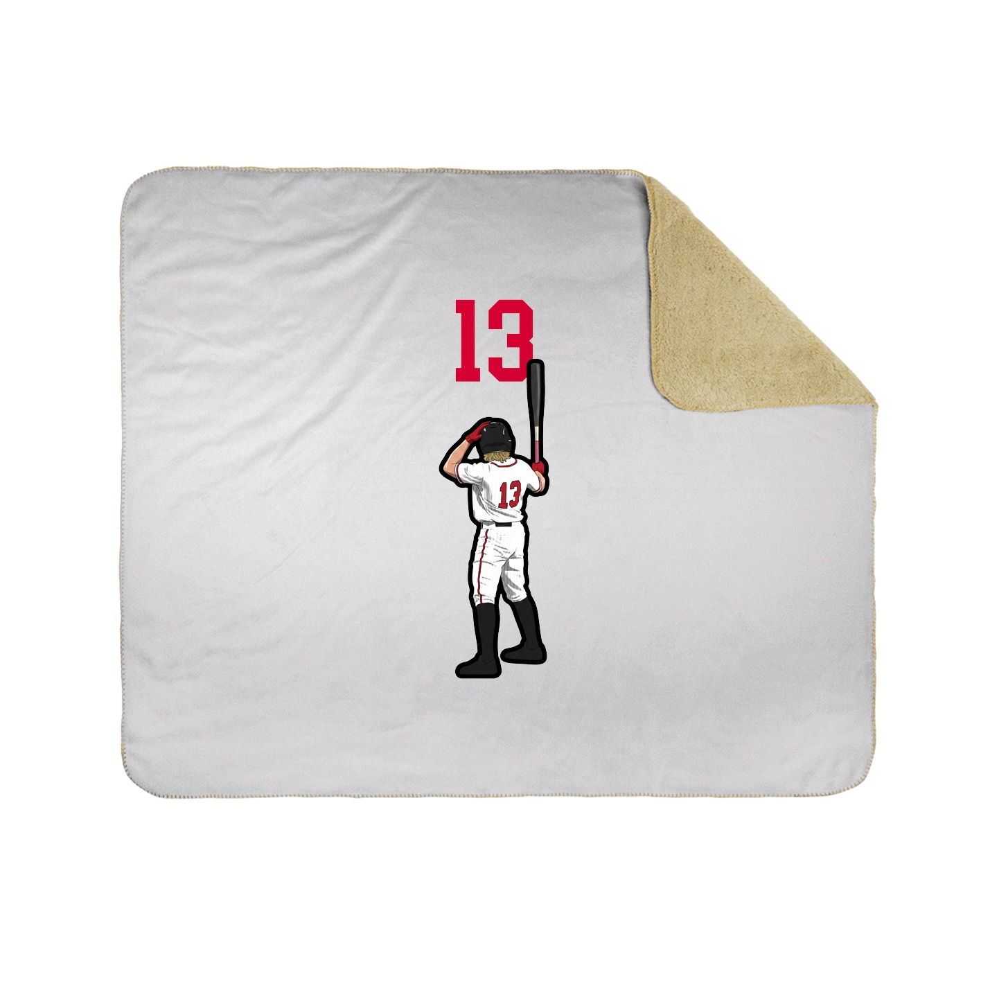 Throw Blanket — Number Top in White