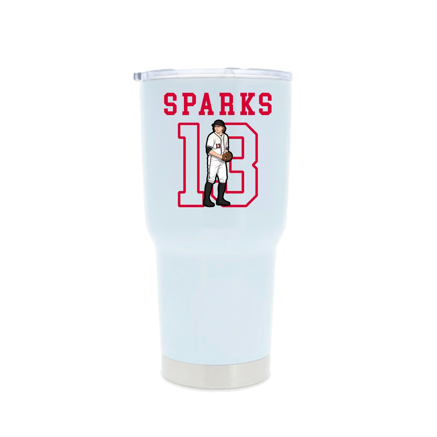 30oz Stainless Steel Tumbler — Shirsey in White