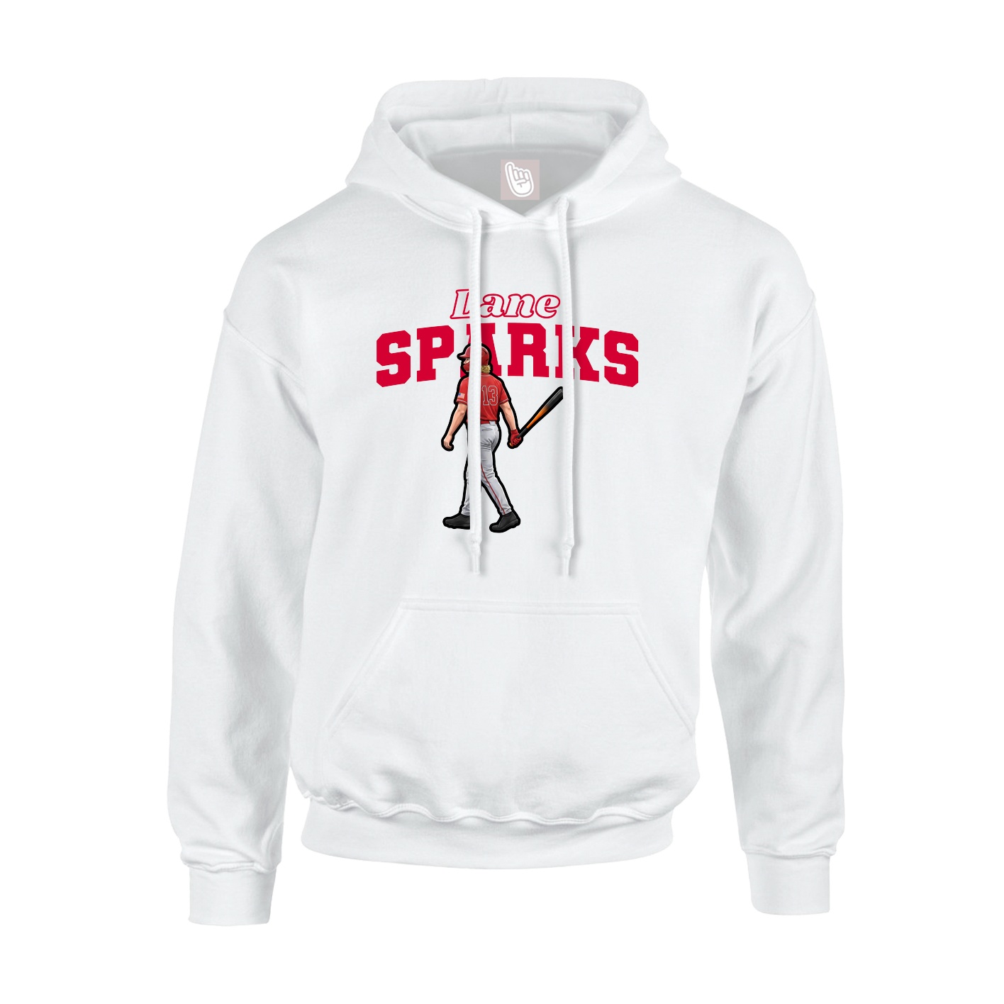 Hoodie — Name Arch in White