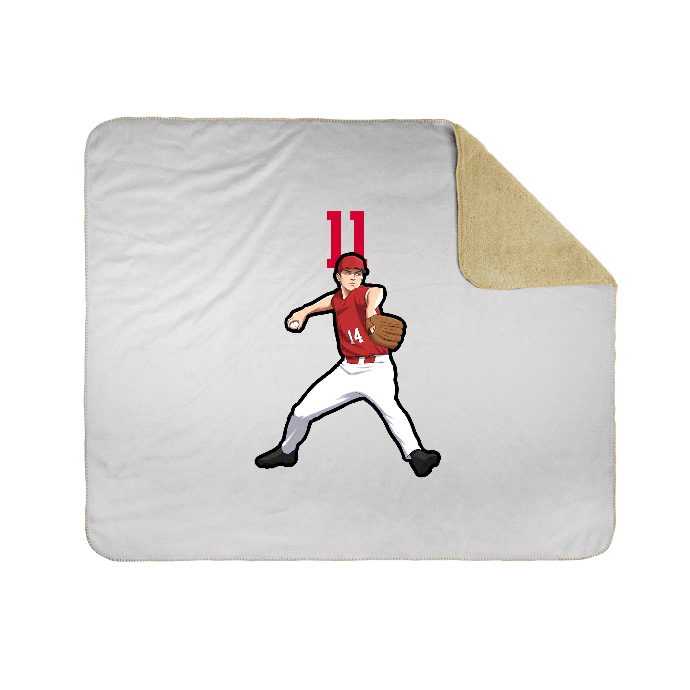 Throw Blanket — Number Top in White