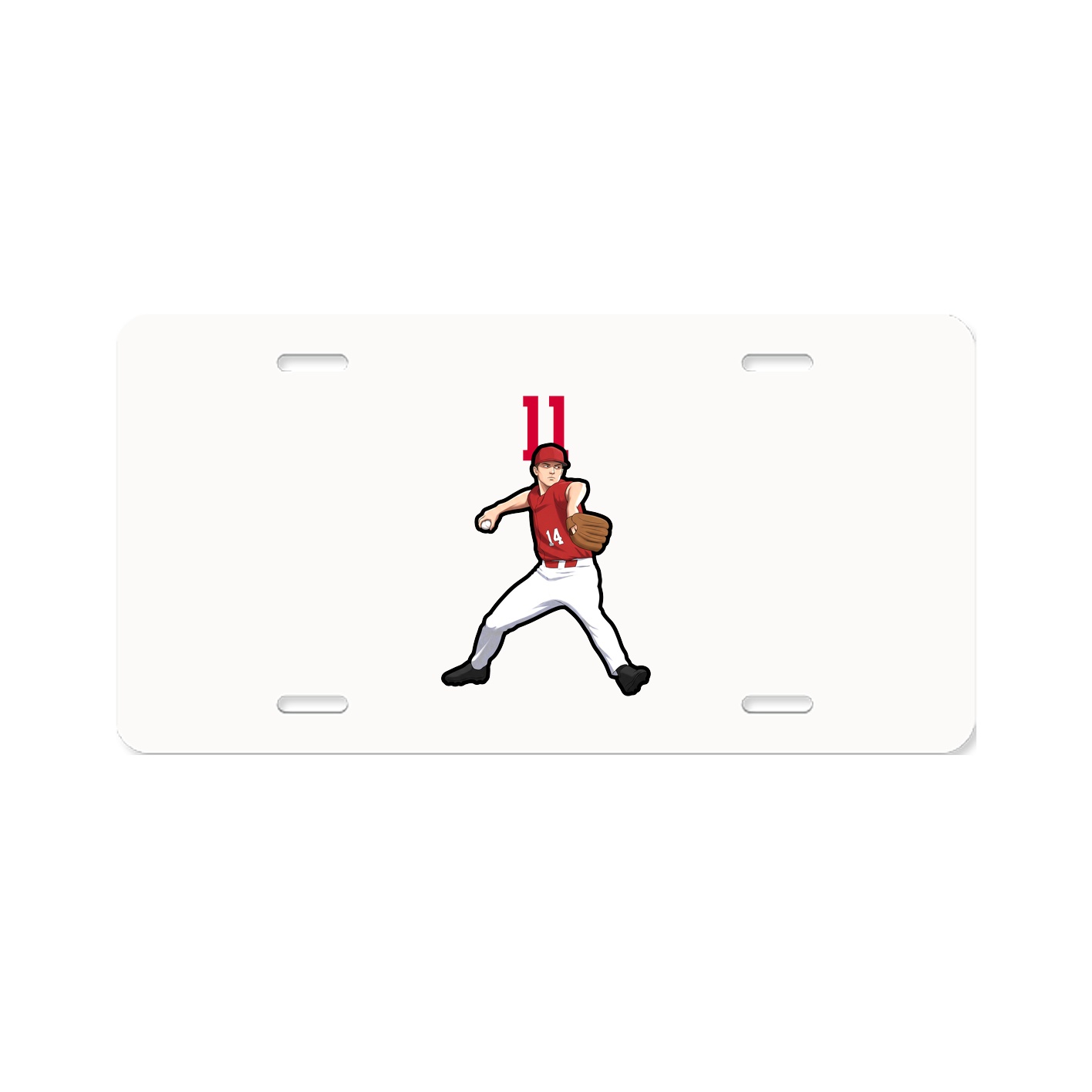 License Plate — Number Top in Classic