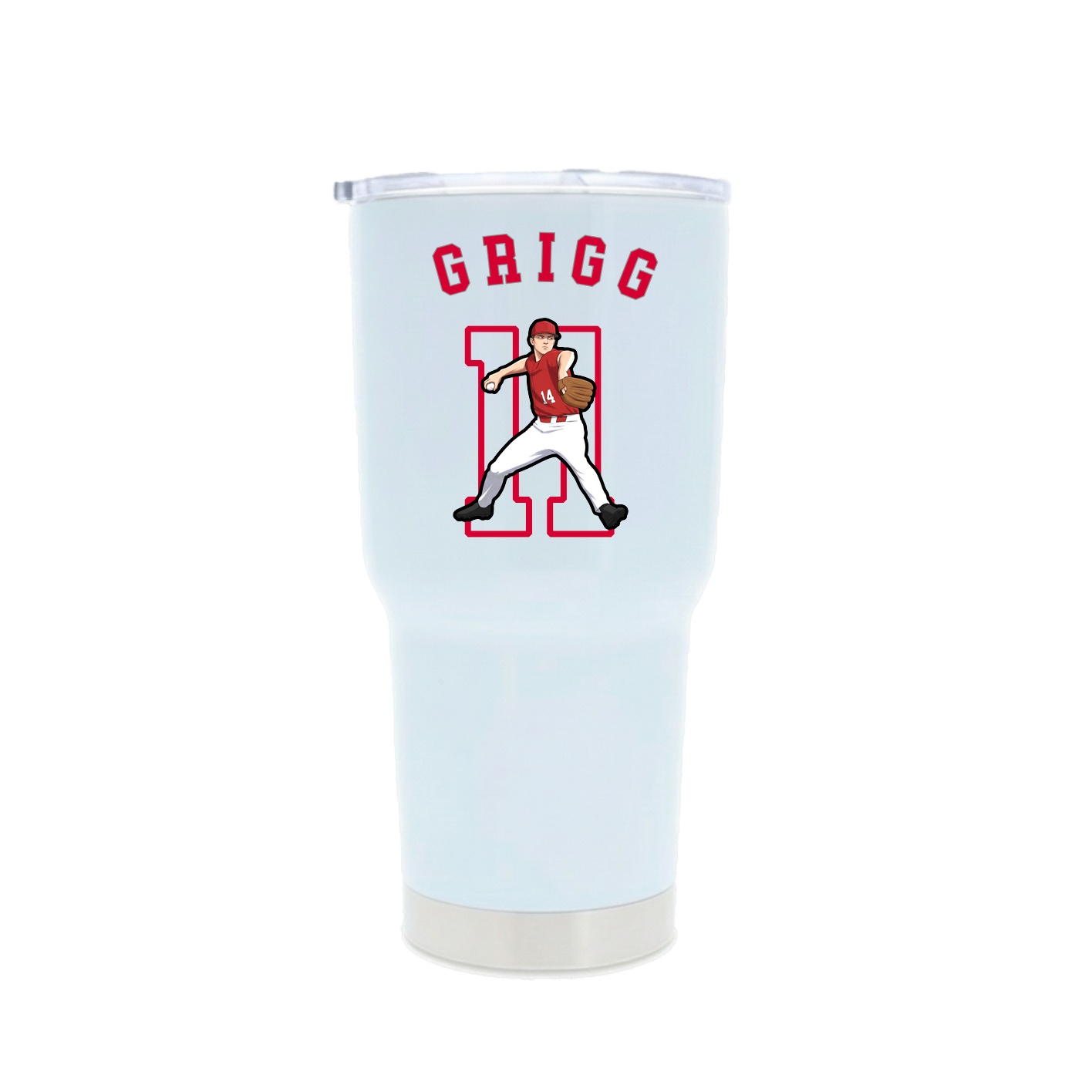30oz Stainless Steel Tumbler — Shirsey Arch in White