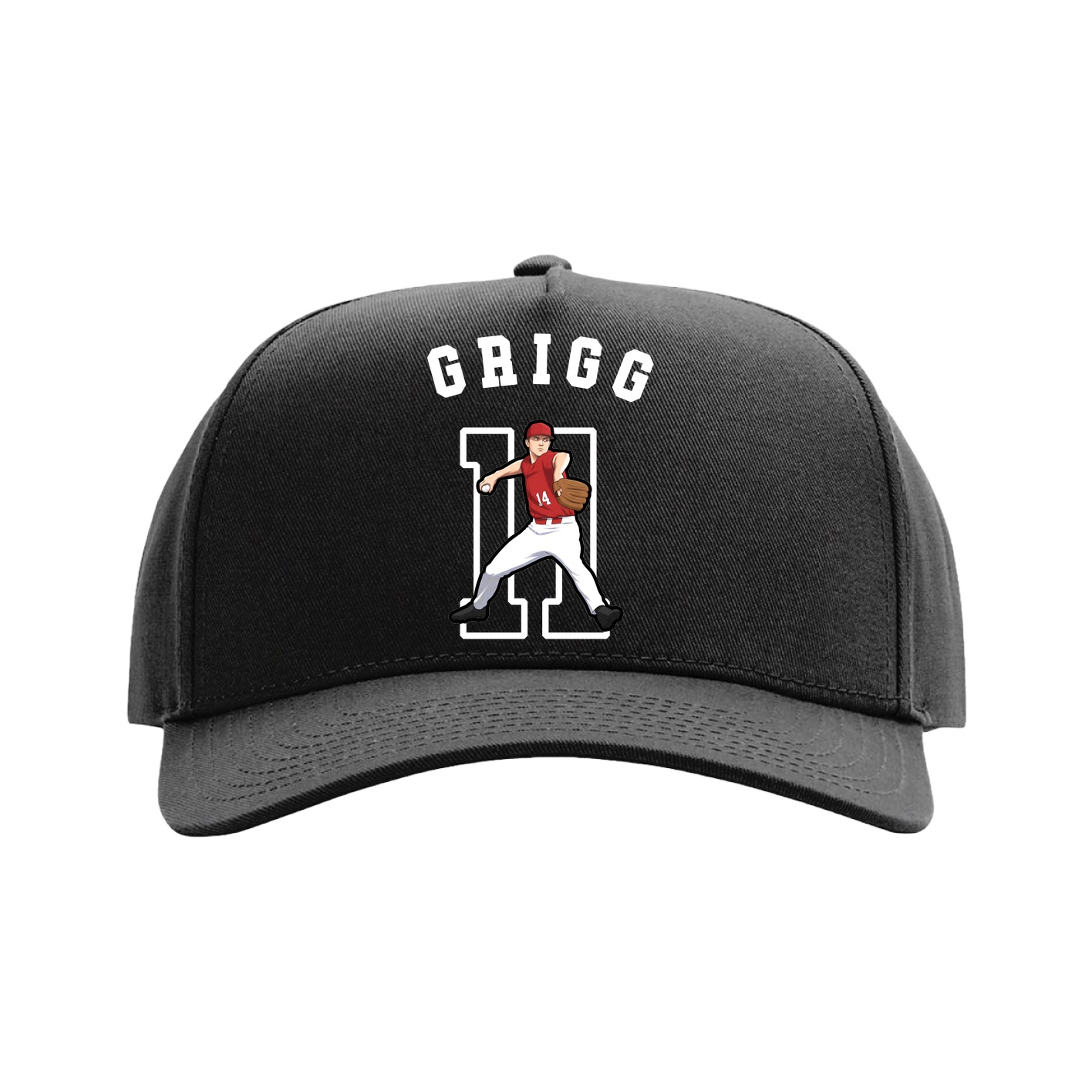 Full Fabric Five-Panel Champ Cap — Shirsey Arch in Black