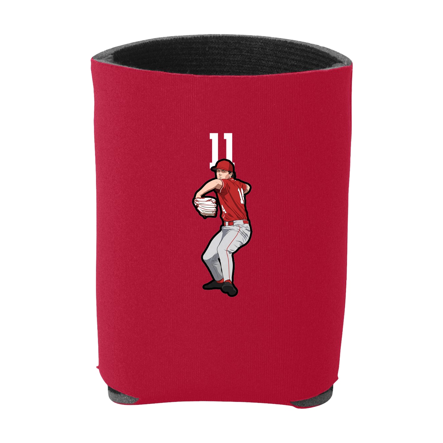Can Holder — Number Top in Red