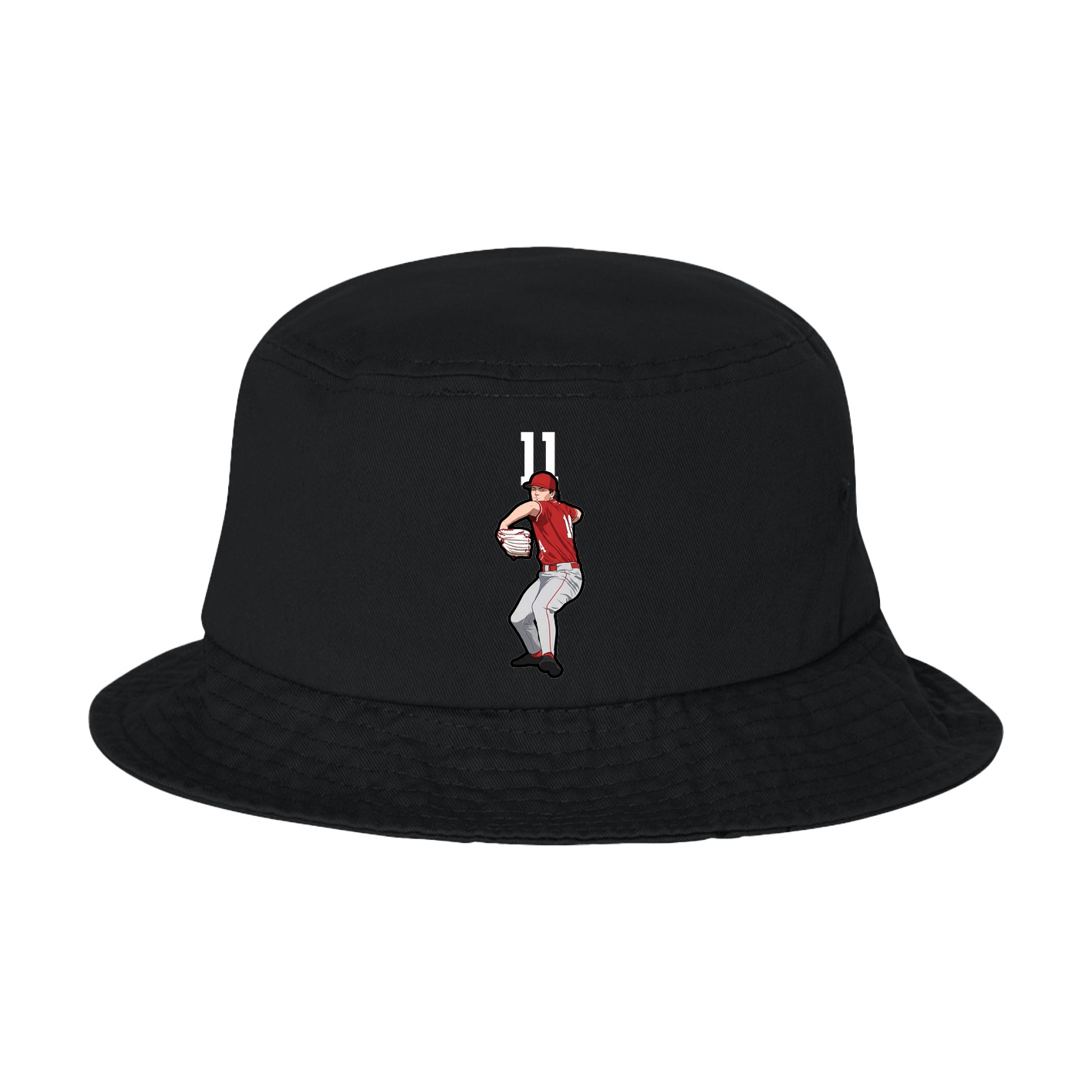 Bucket Cap — Number Top in Black