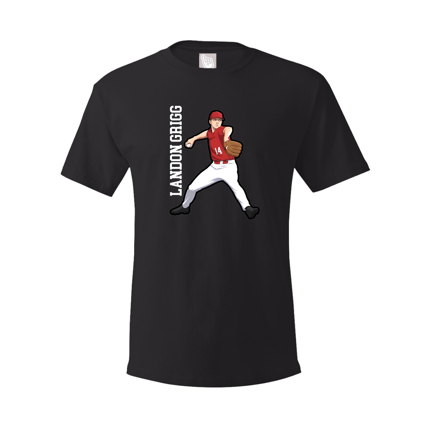 Tee — Name Vertical in Black
