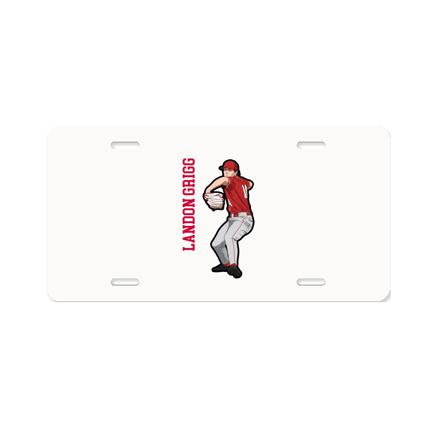 License Plate — Name Vertical in Classic