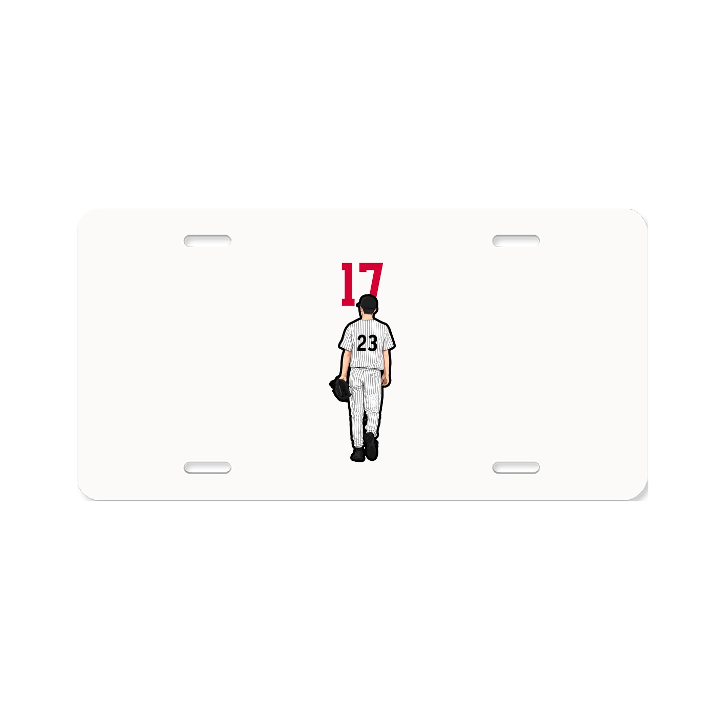 License Plate — Number Top in Classic