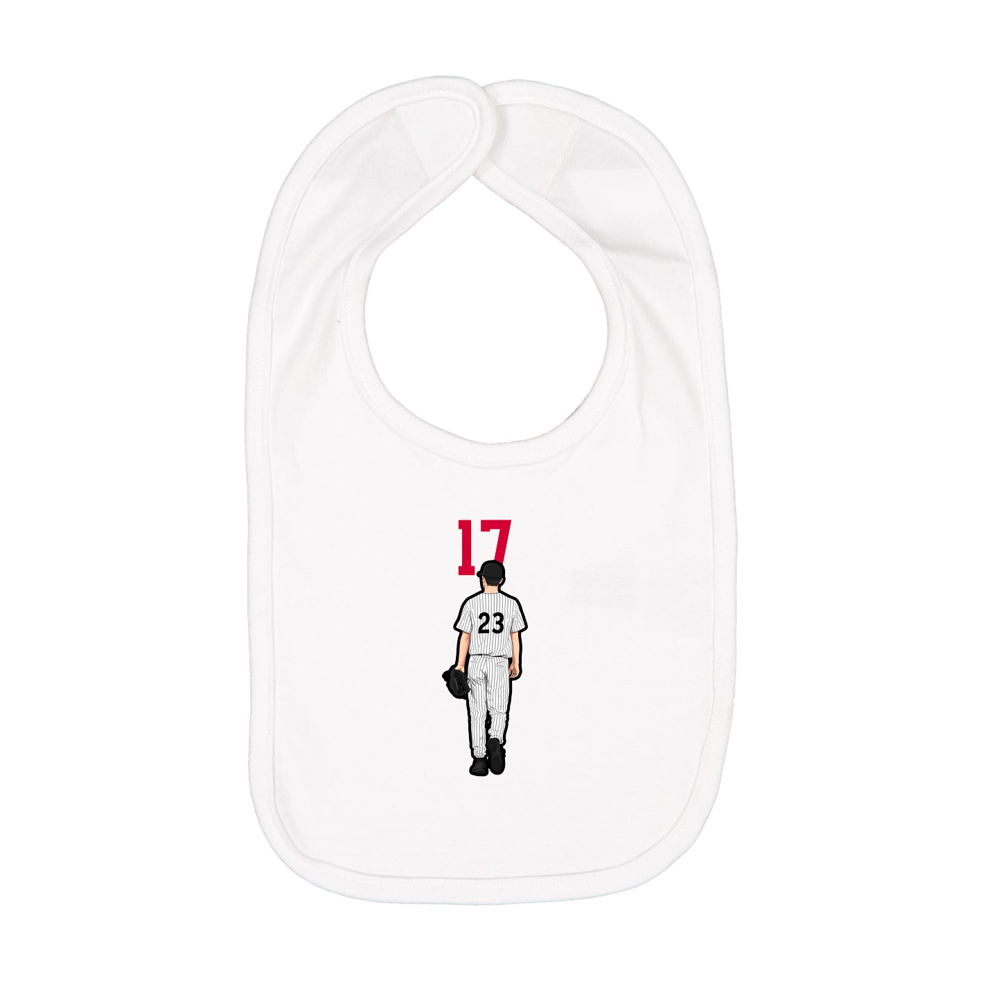 Infant Bib — Number Top in White