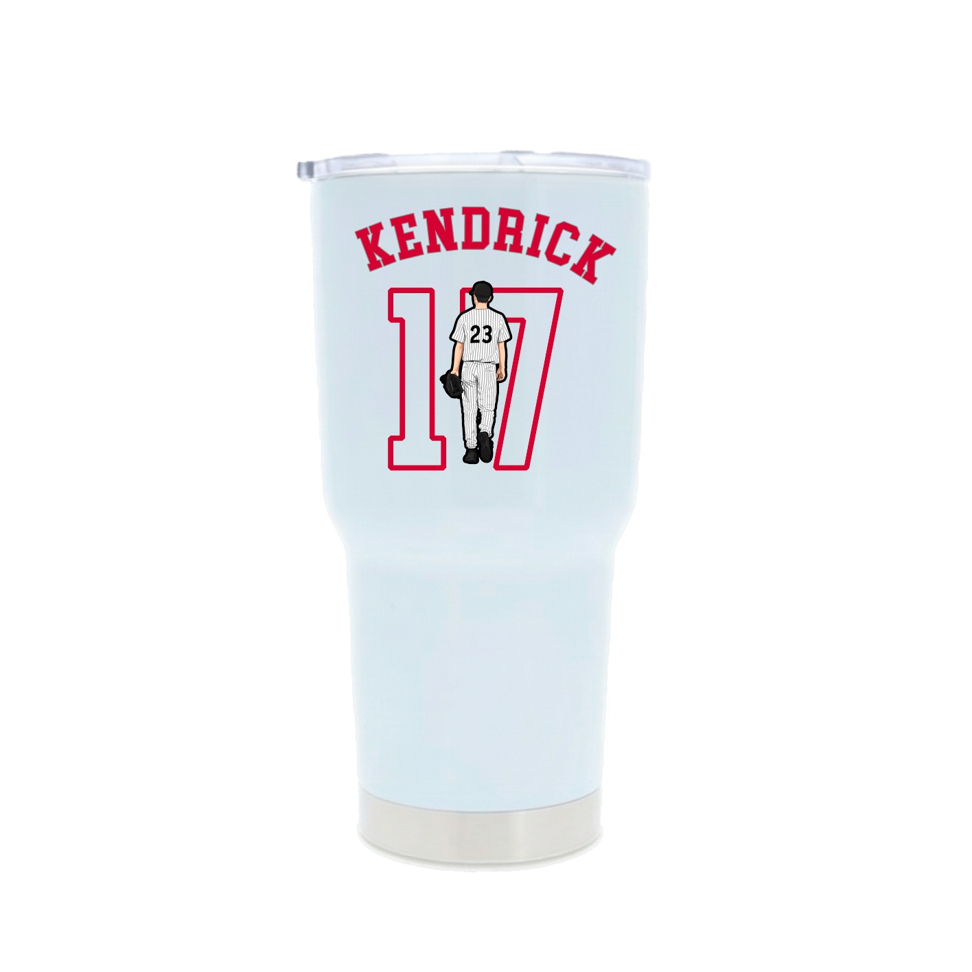 30oz Stainless Steel Tumbler — Shirsey Arch in White