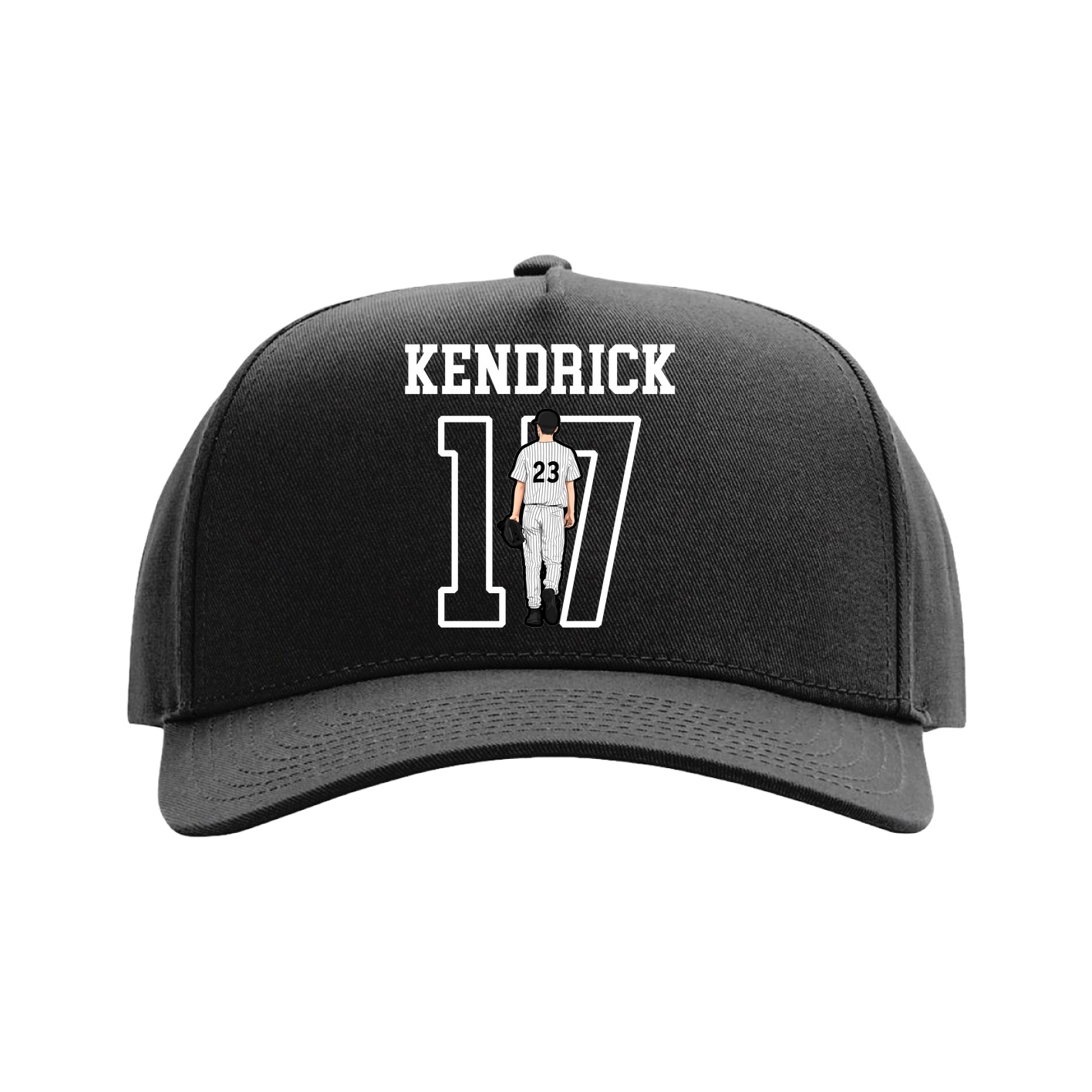 Full Fabric Five-Panel Champ Cap — Shirsey in Black