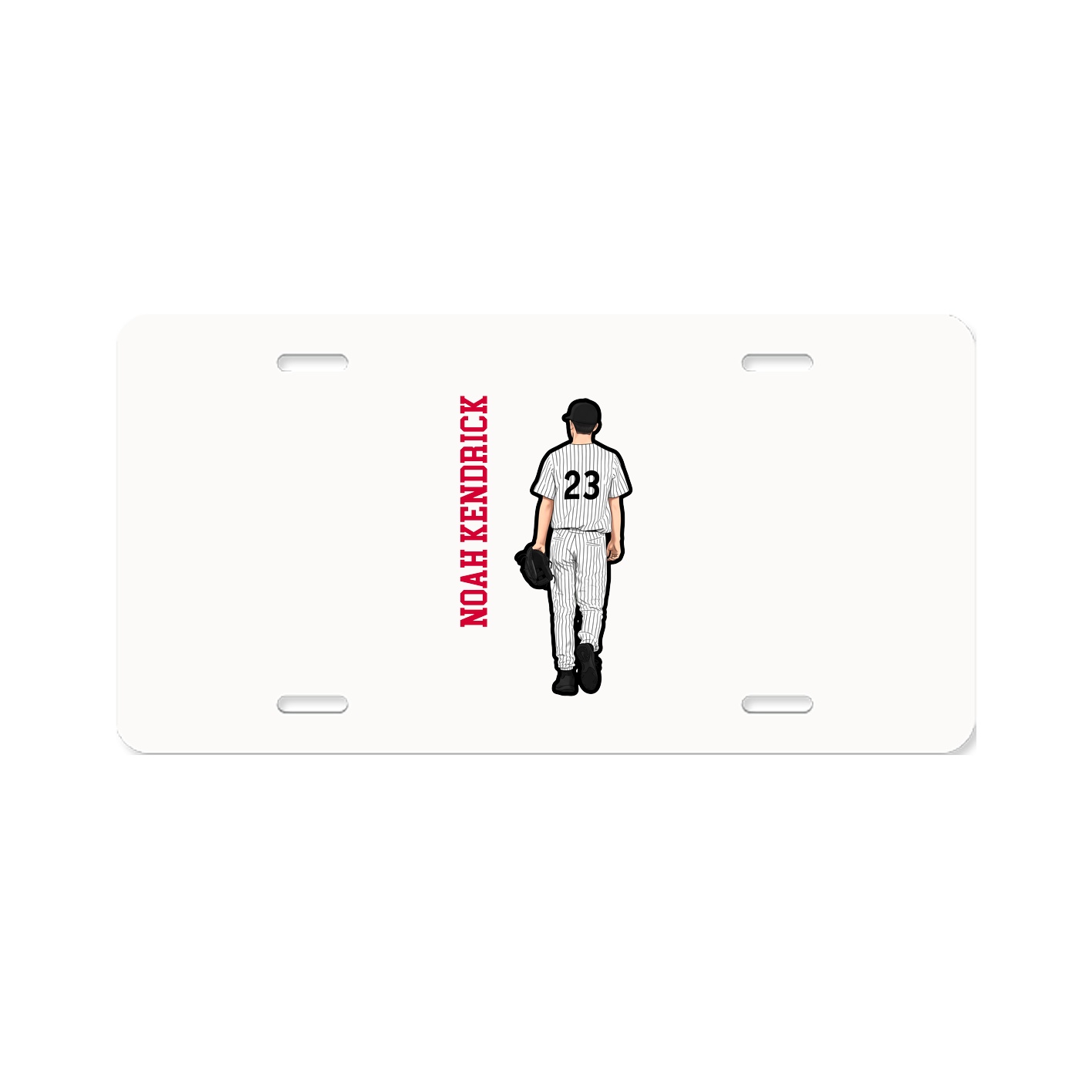 License Plate — Name Vertical in Classic