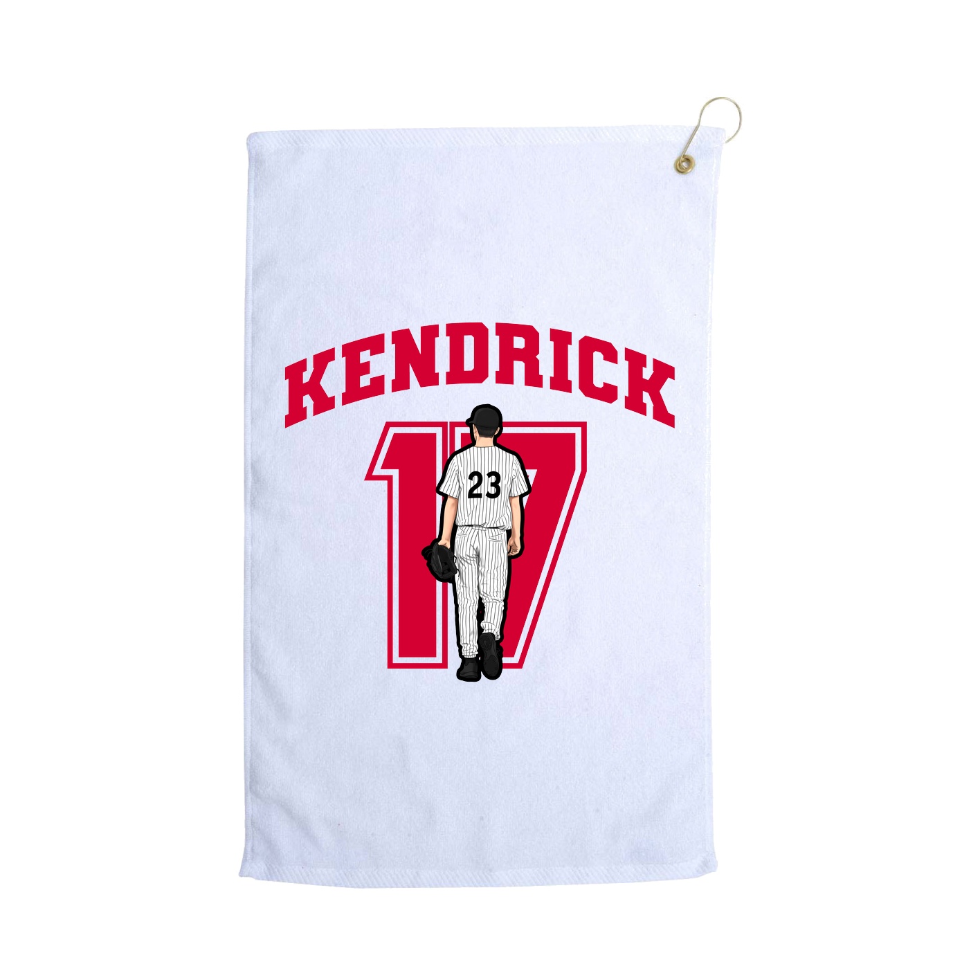 Golf Towel — Number in White