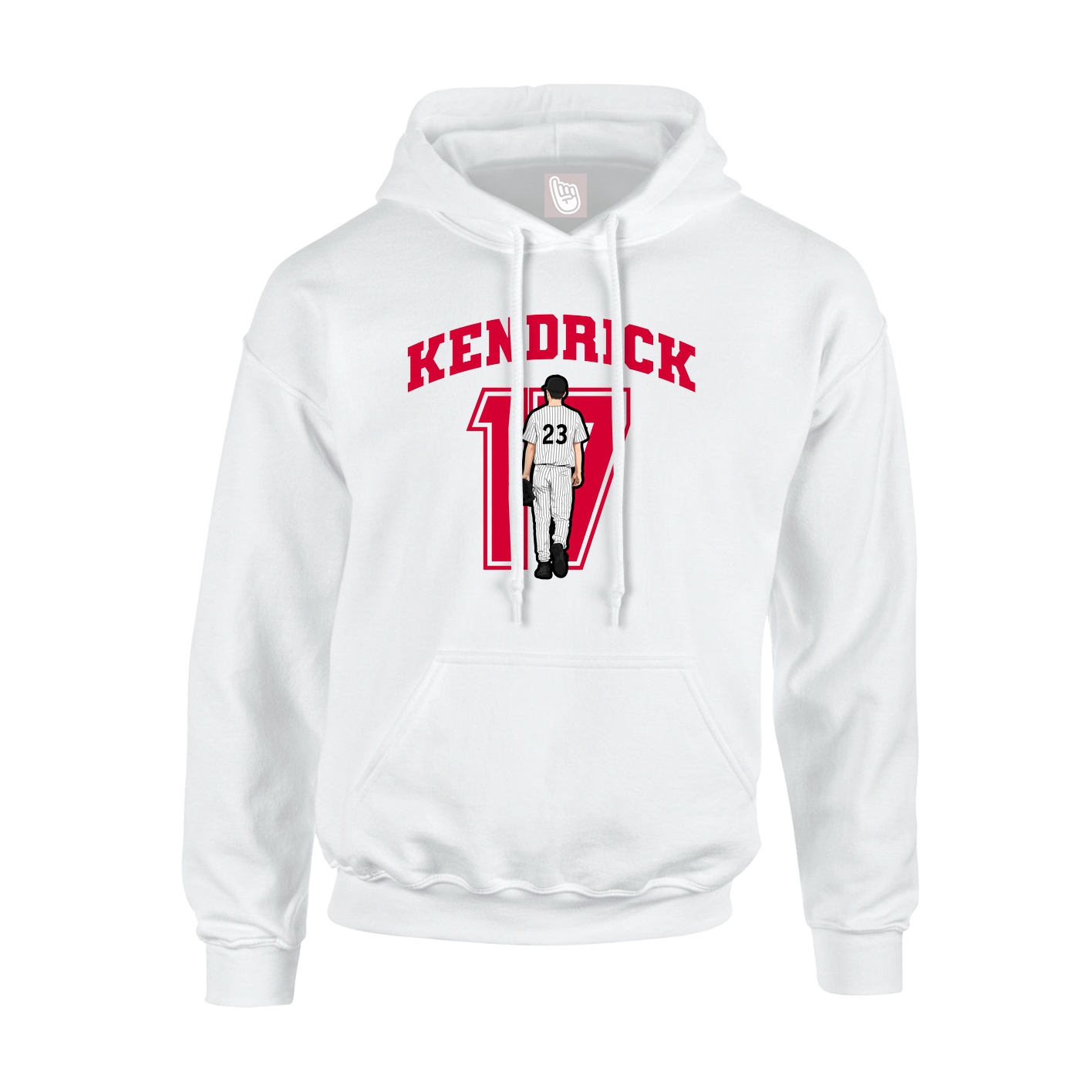 Youth Hoodie — Number in White