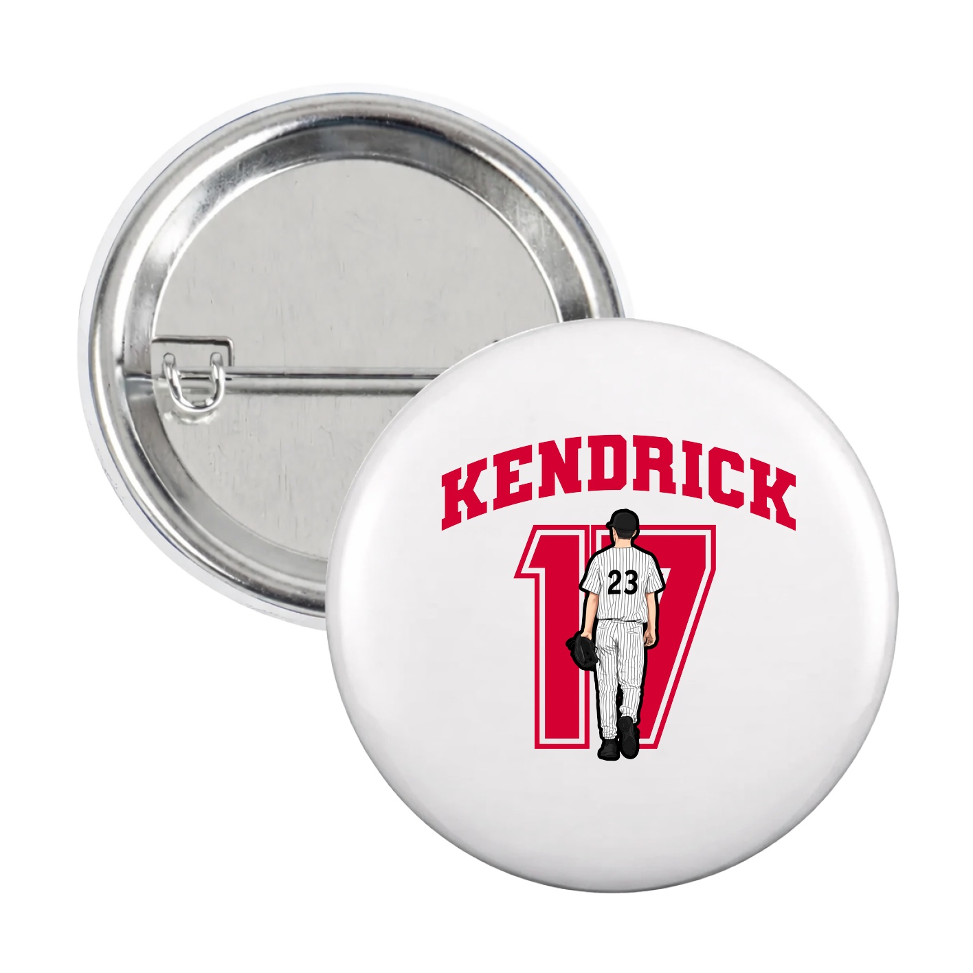Game Day Button — Number in White