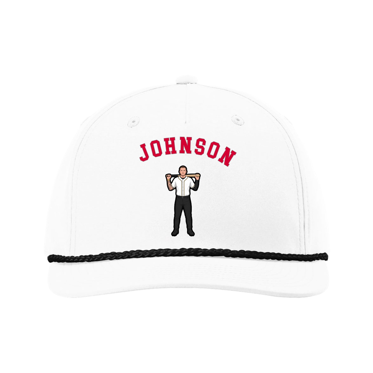 Five-Panel Classic Rope Cap — Shirsey Arch in White