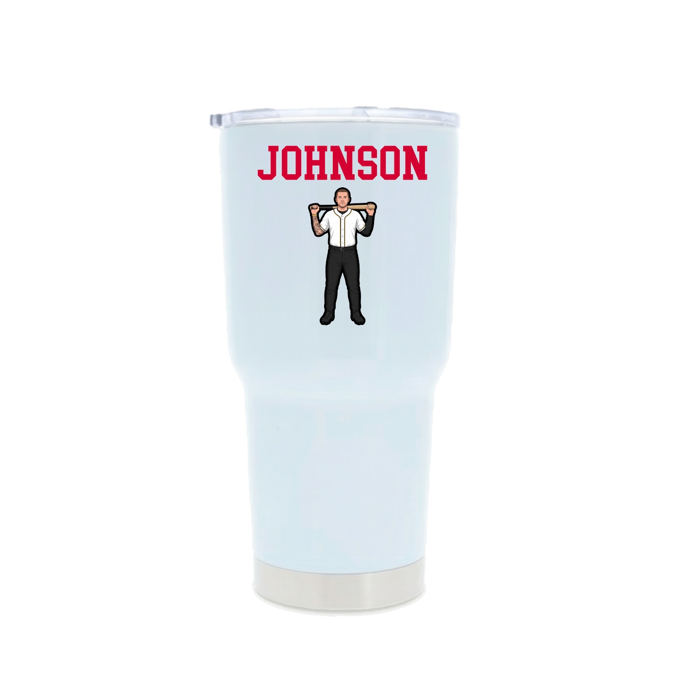 30oz Stainless Steel Tumbler — Shirsey in White