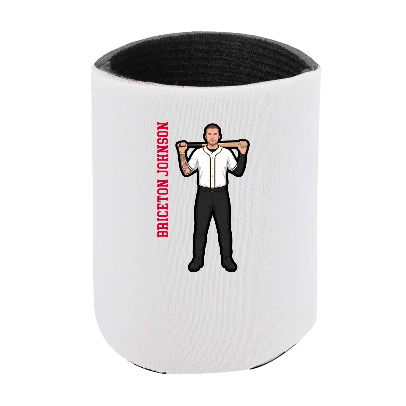 Can Holder — Name Vertical in White