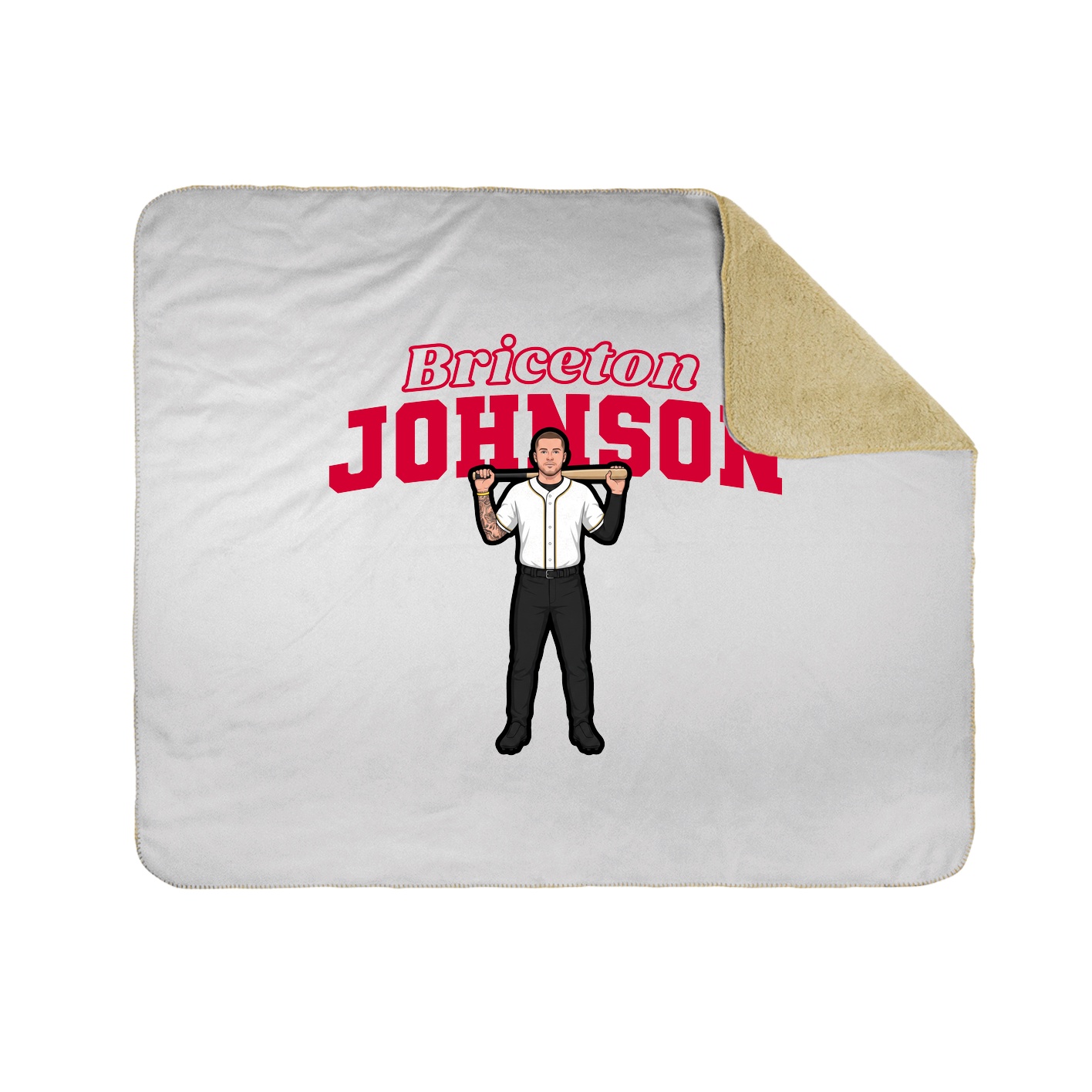 Throw Blanket — Name Arch in White