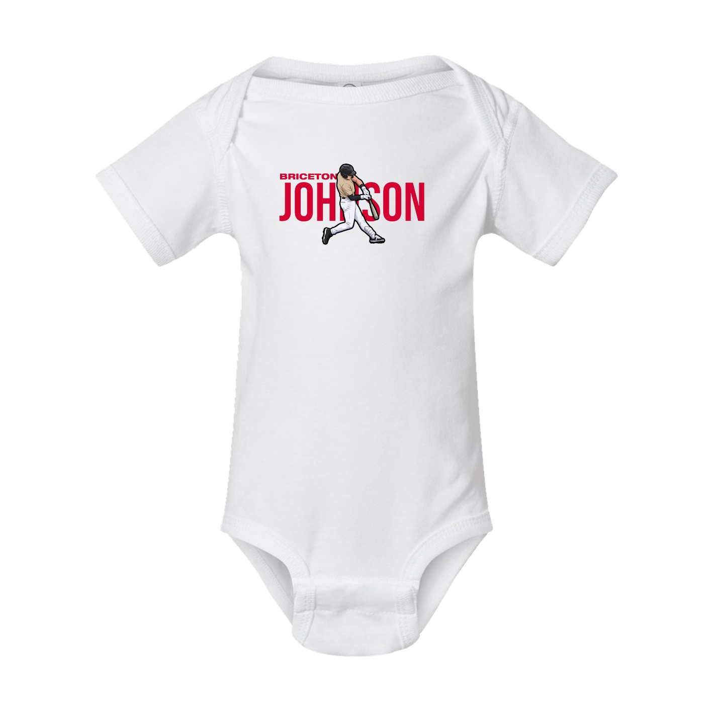 Baby Onesie — Player Name in White