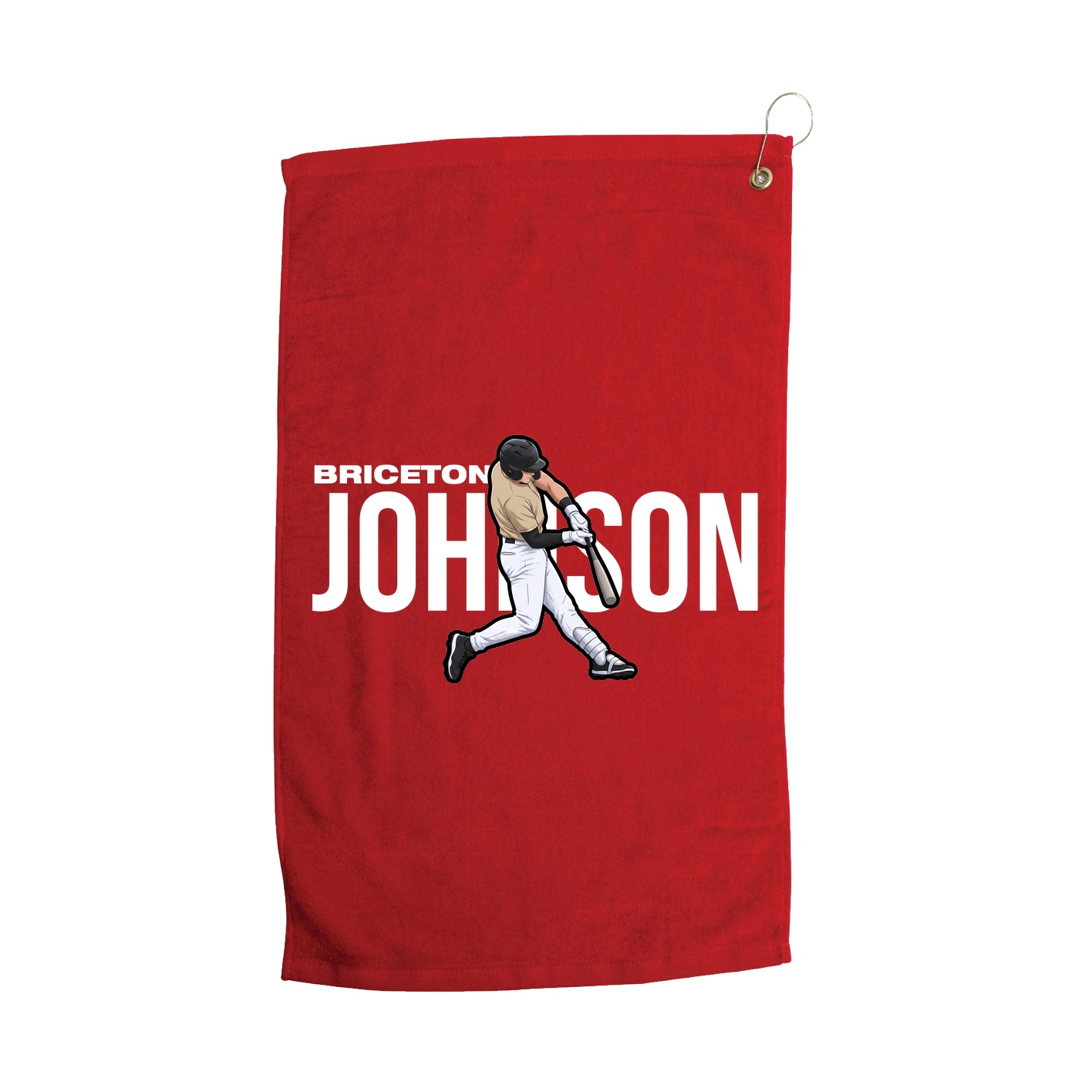 Golf Towel — Player Name in Red