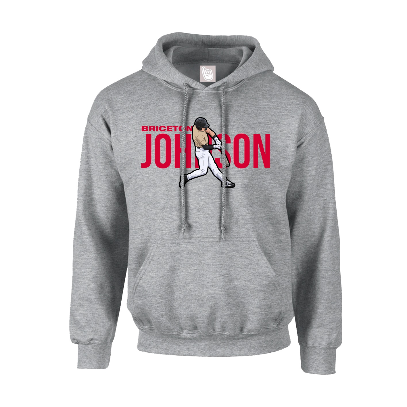Youth Hoodie — Player Name in Grey