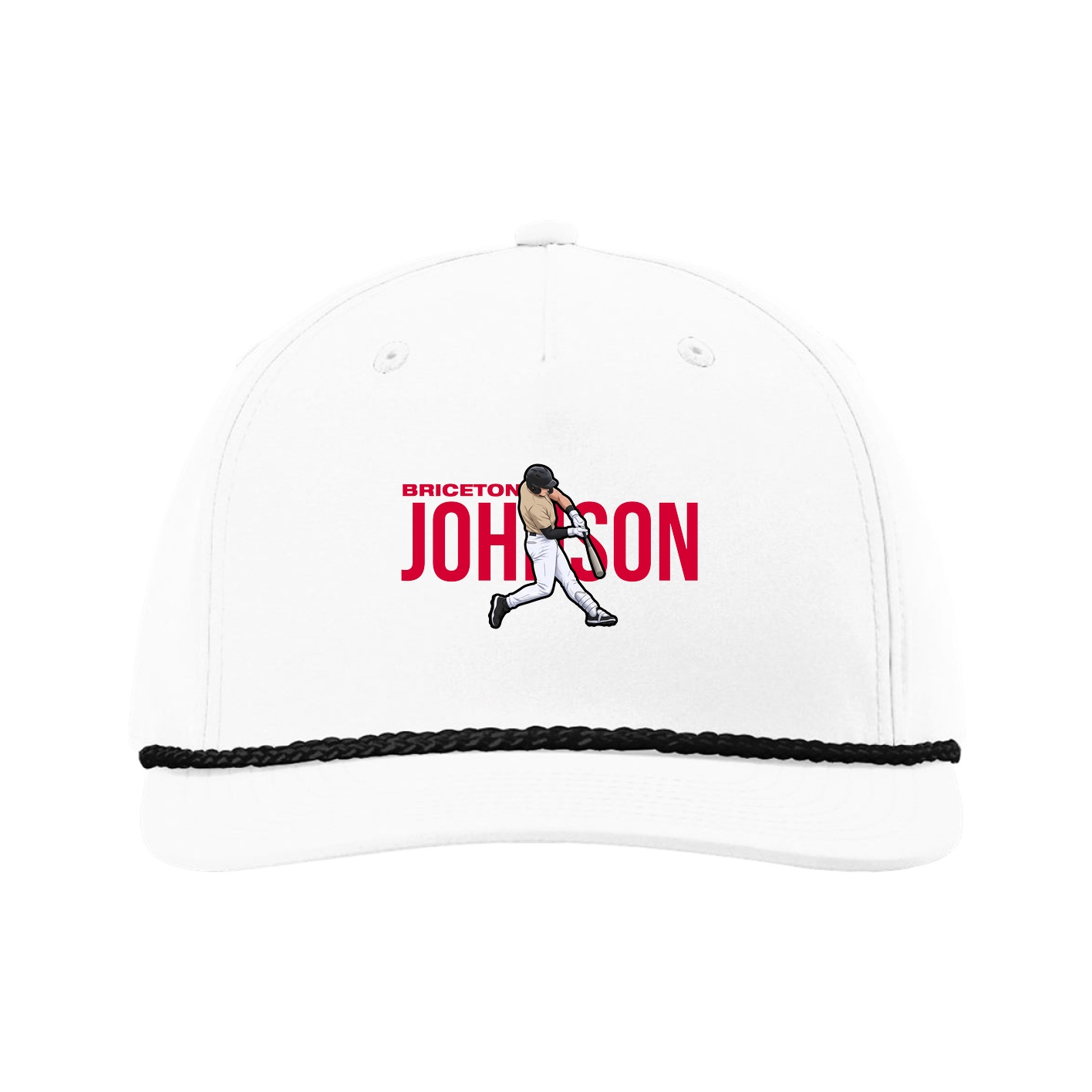 Five-Panel Classic Rope Cap — Player Name in White
