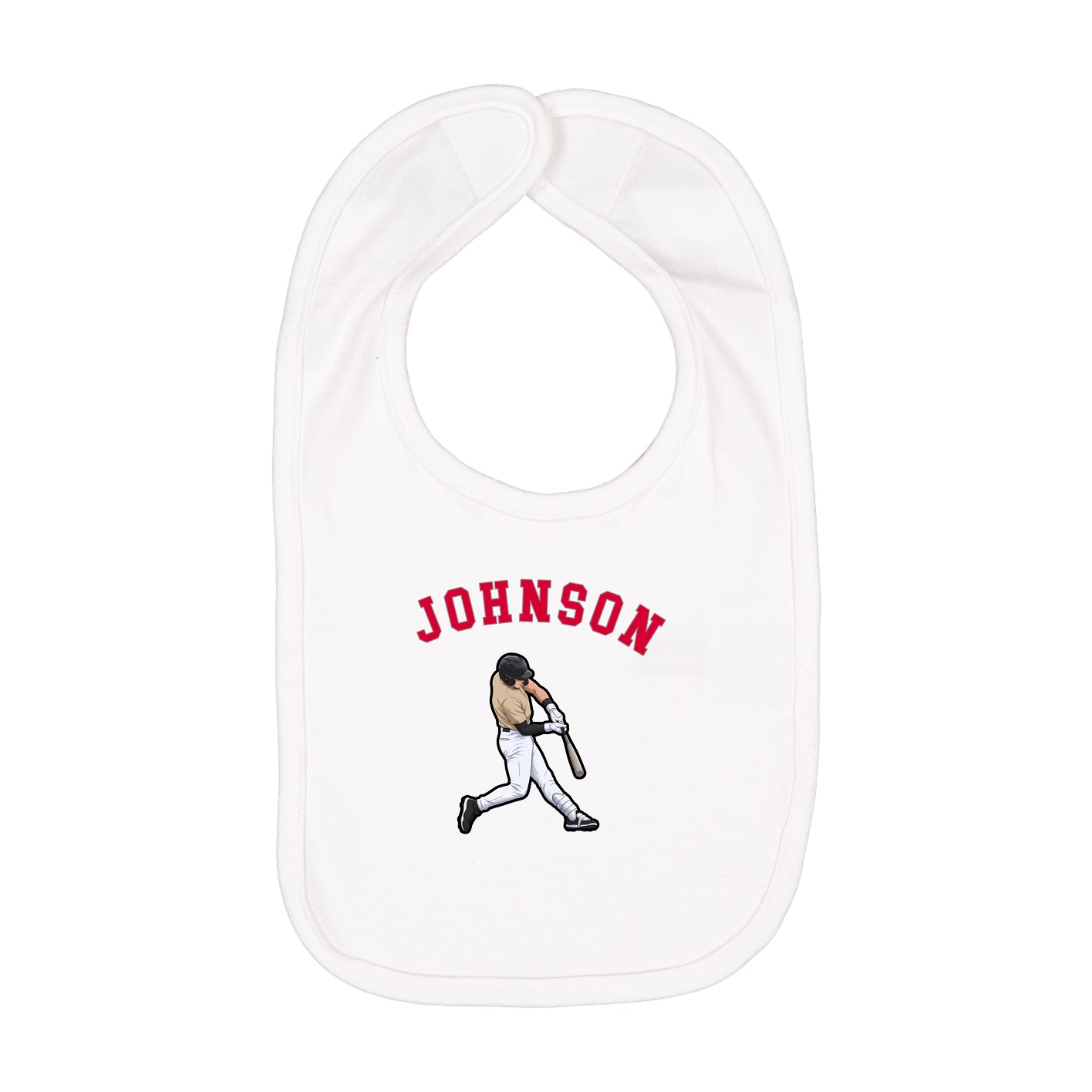 Infant Bib — Shirsey Arch in White