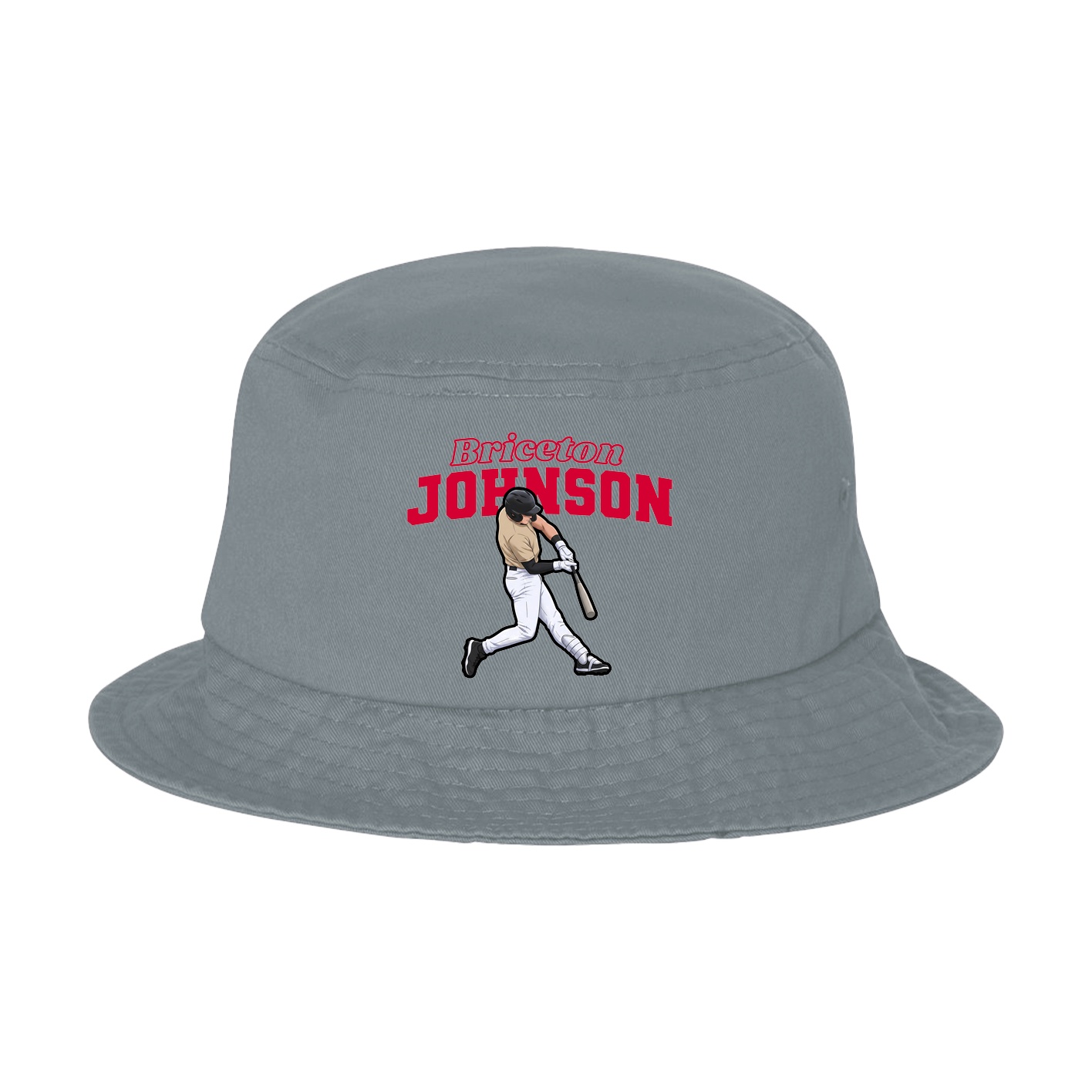 Bucket Cap — Name Arch in Grey