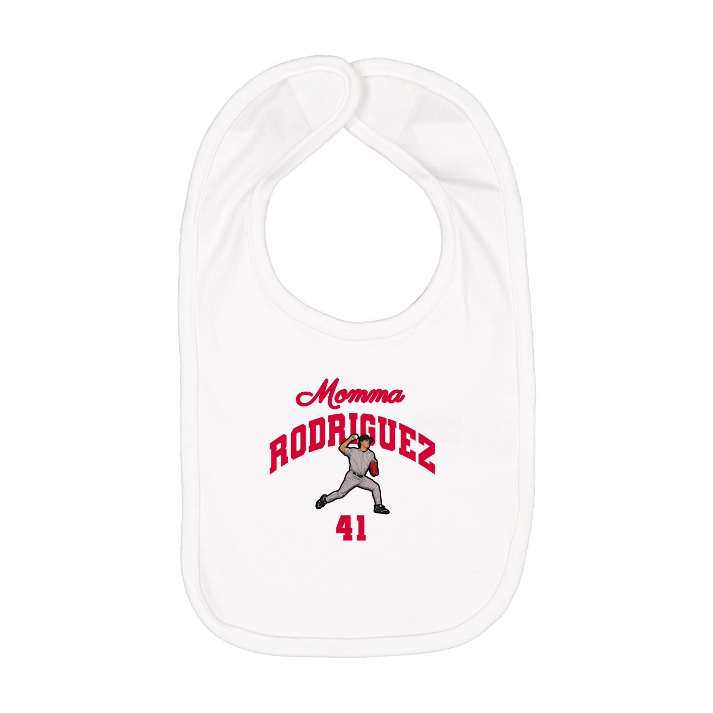 Infant Bib — Mothers Day Arch in White